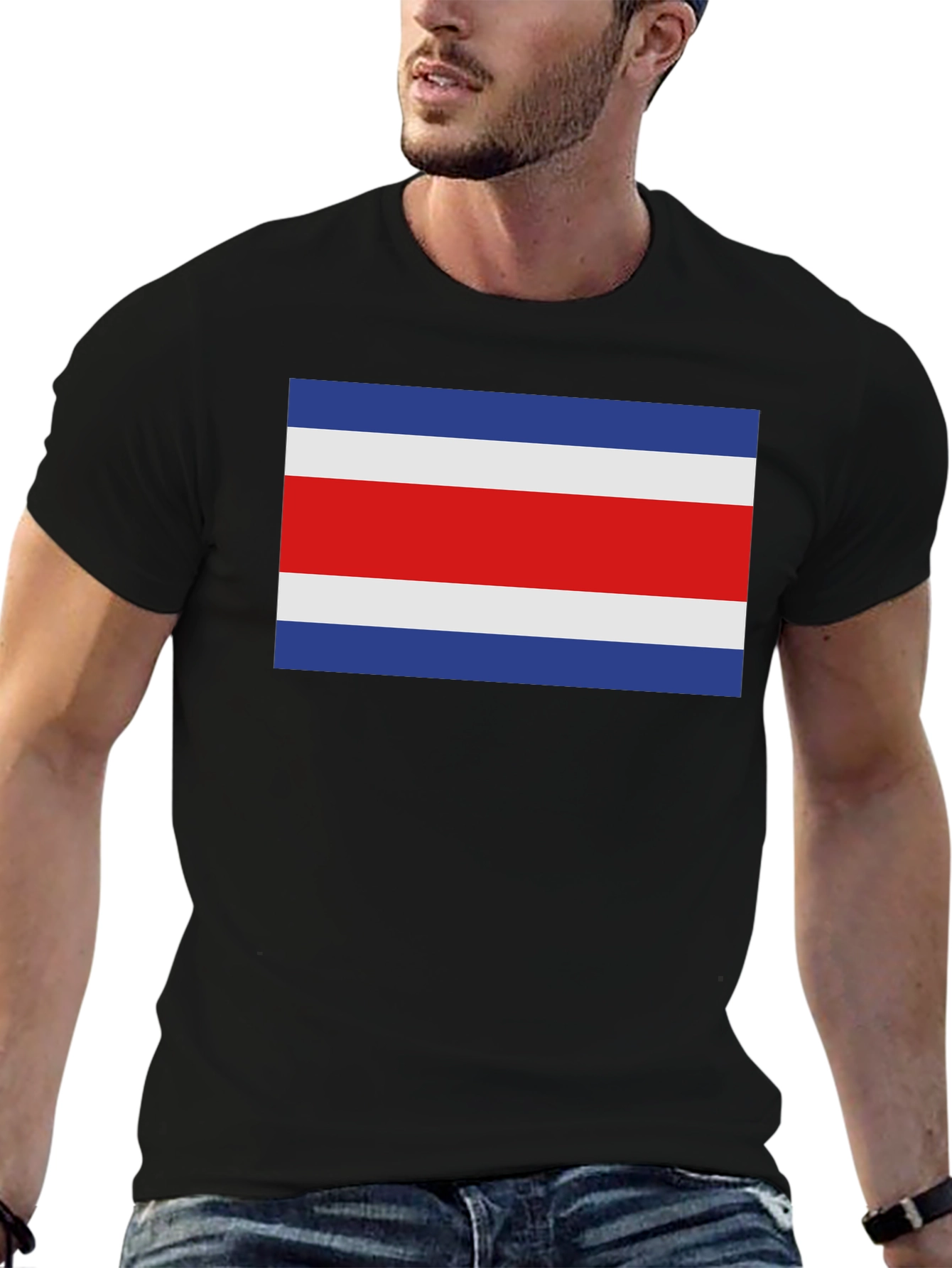 Black Costa Rica Flag T-Shirt - Show Your Pride! view 6