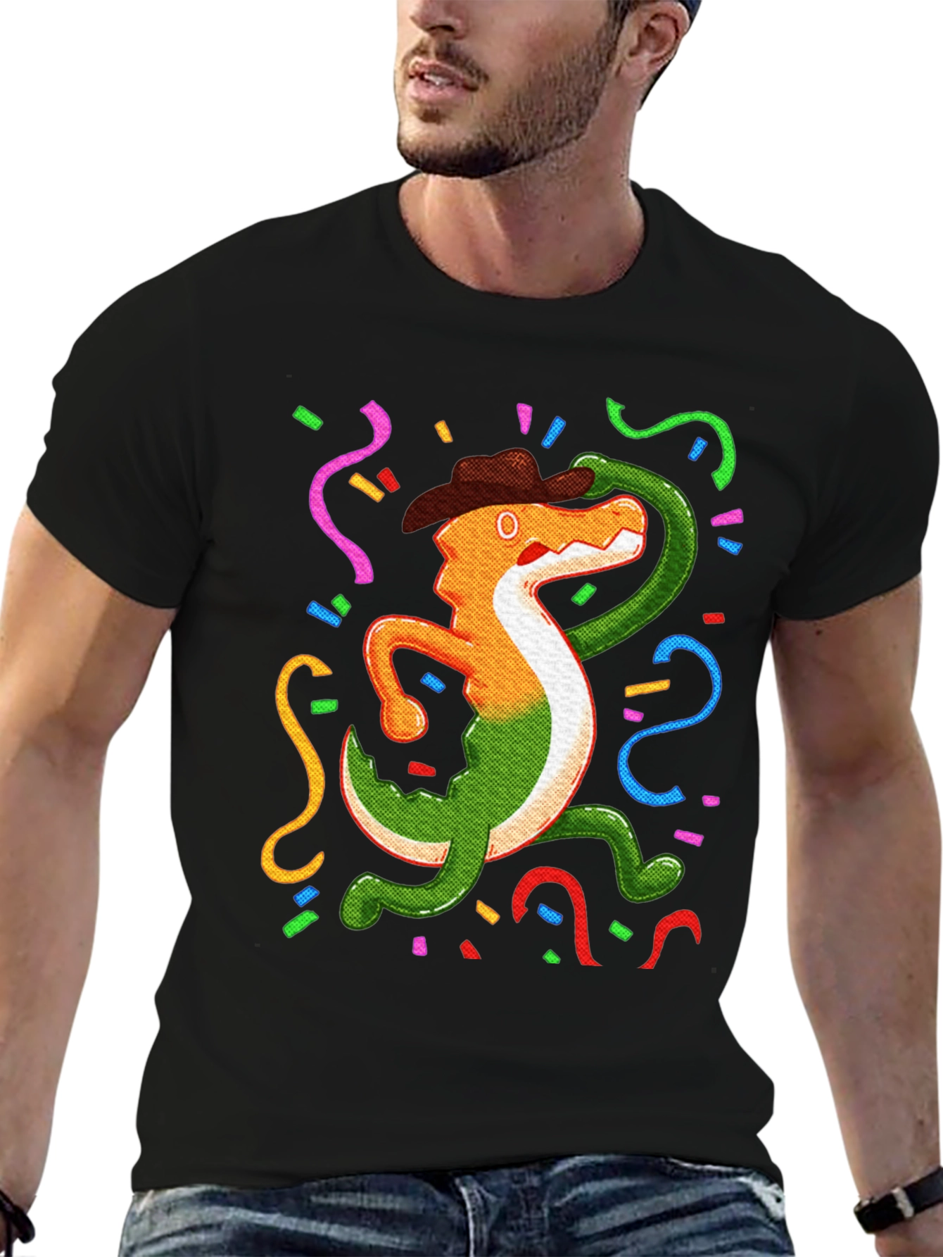 Black Fiesta Gator T-Shirt: Celebrate in Style! view 6