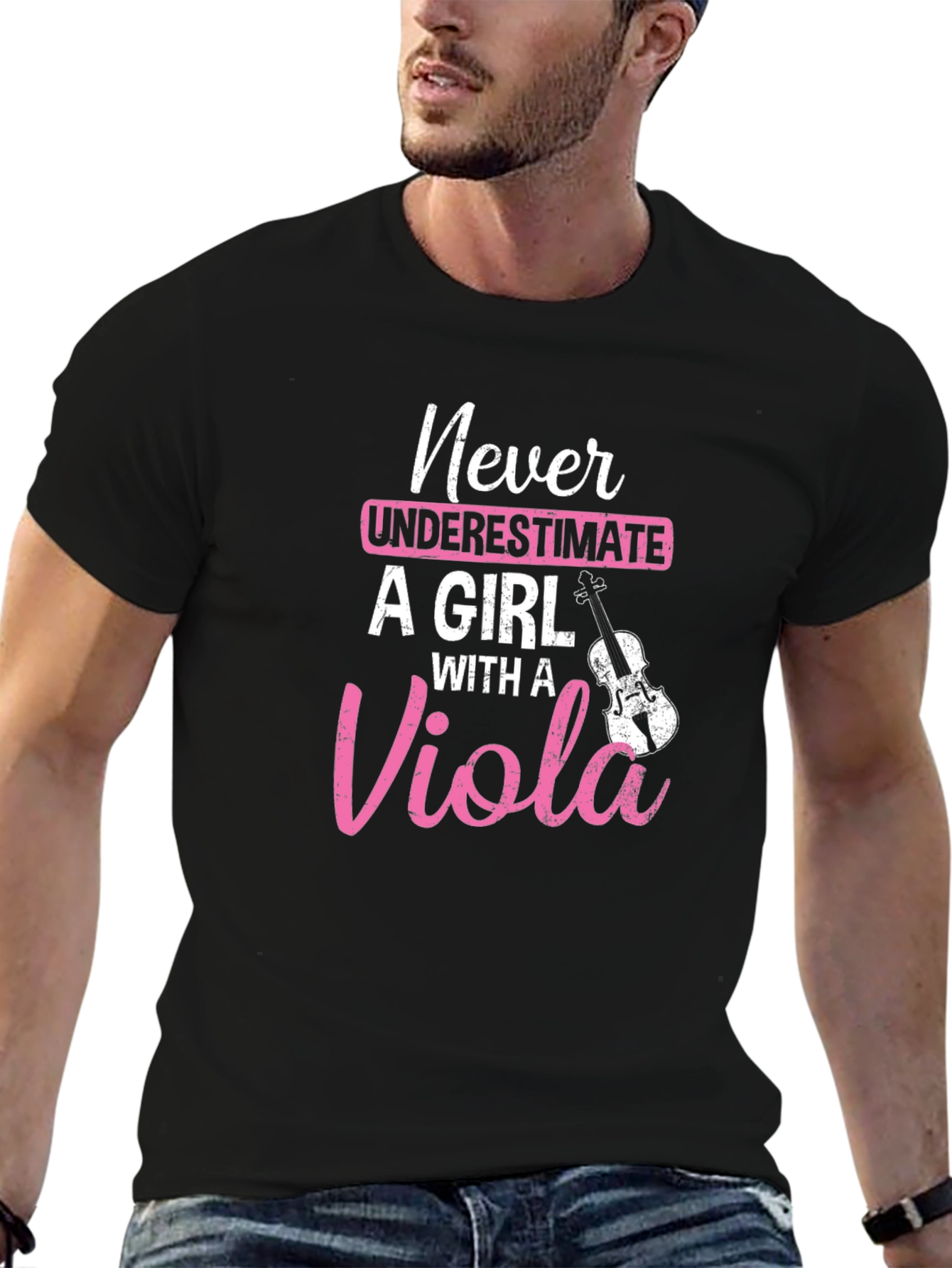 Black Never Underestimate A Girl With A Viola T-Shirt view 6