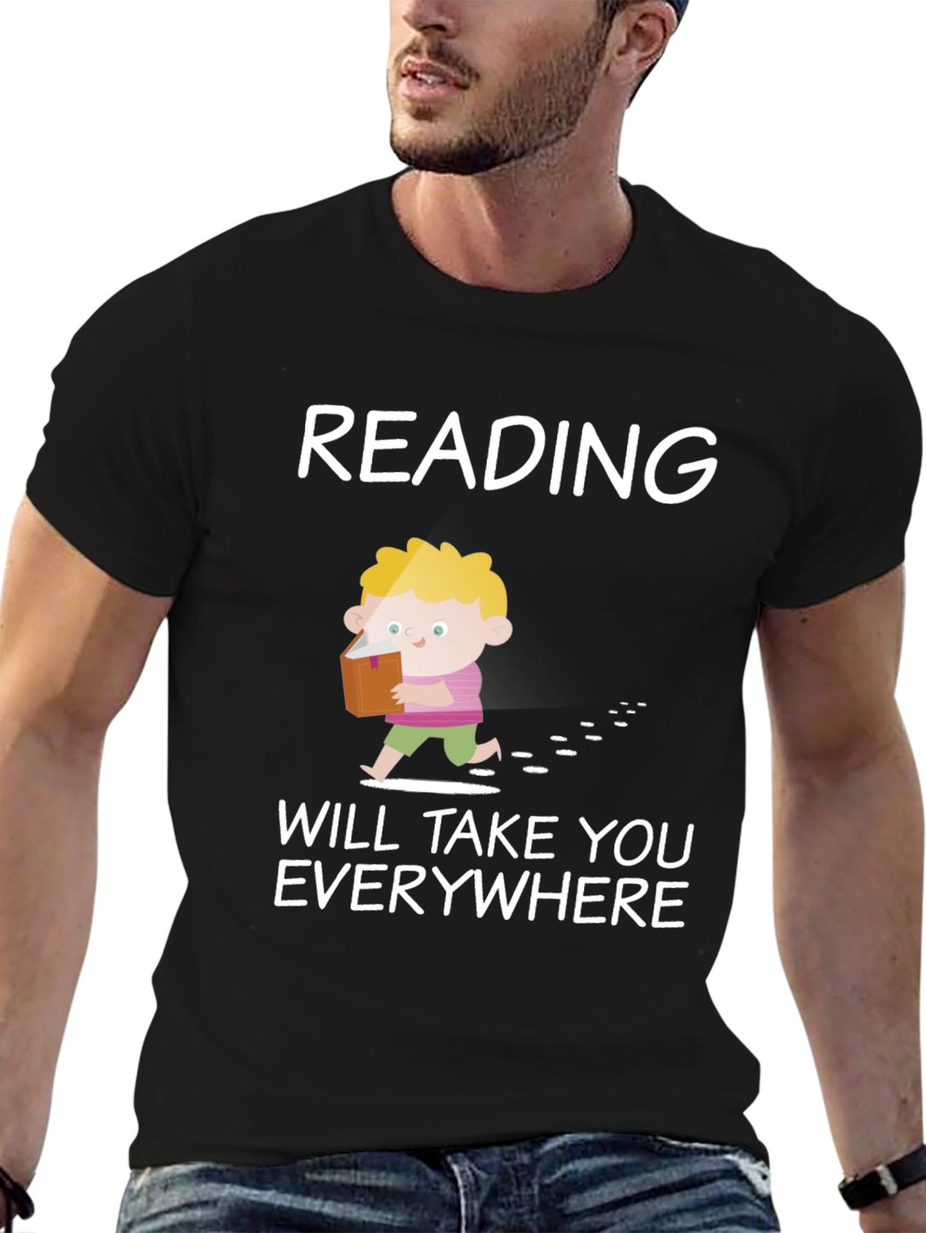 Black Reading Will Take You Everywhere T-Shirt view 6