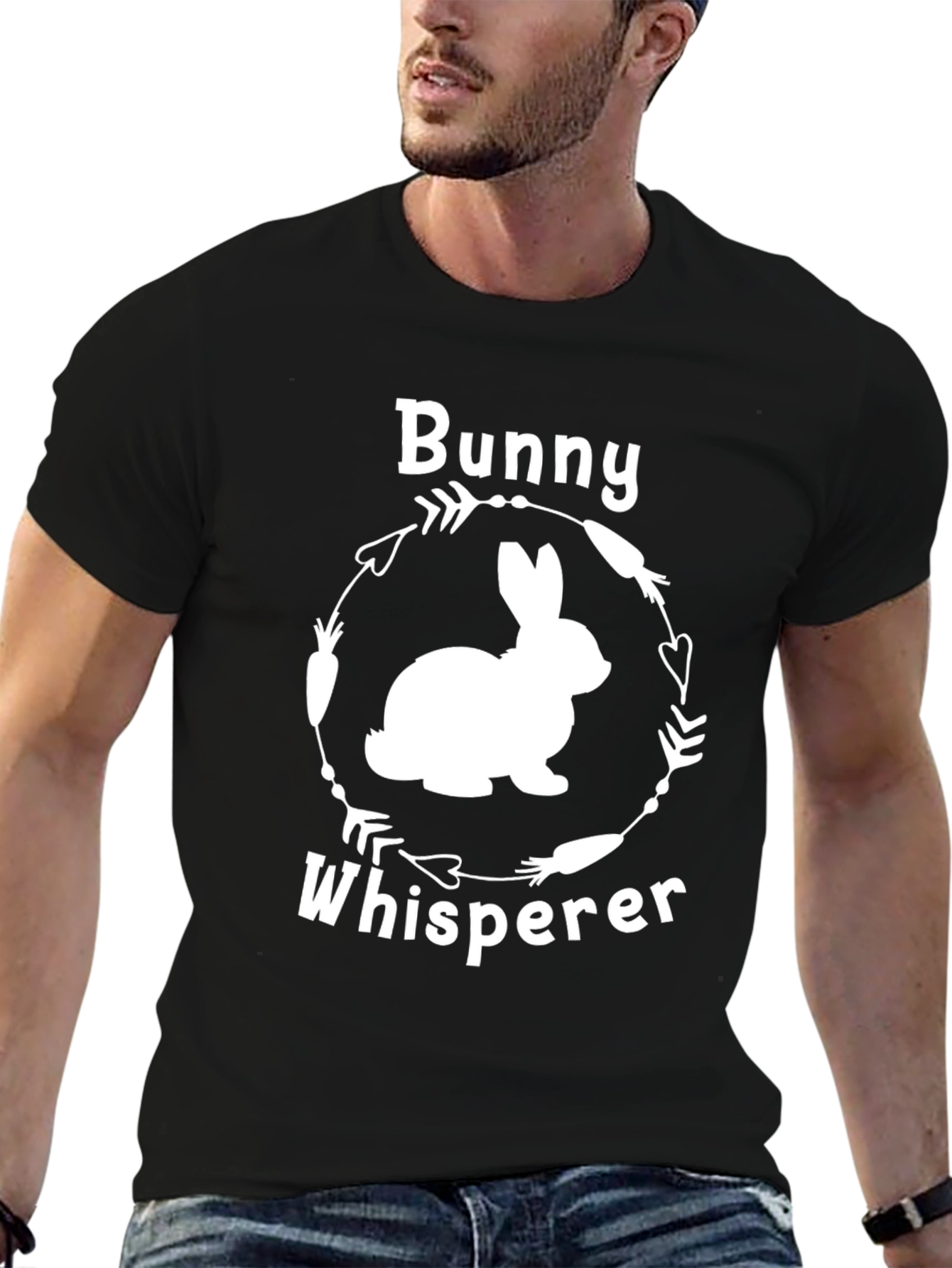Black Bunny Whisperer Graphic T-Shirt view 6