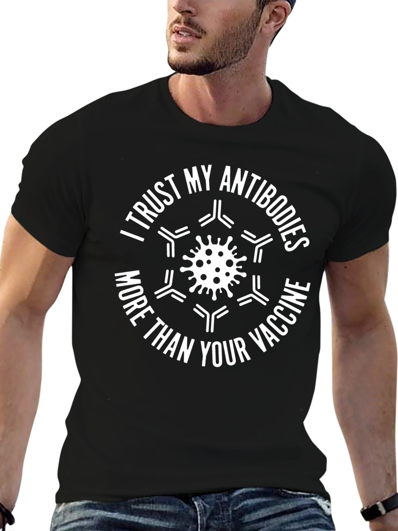 Black Trust Antibodies More Than Vaccine T-Shirt view 6