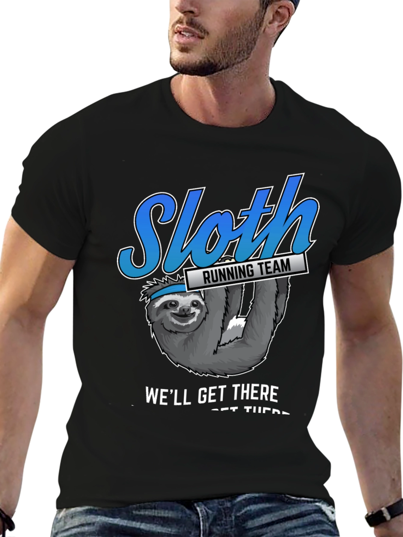 Black Sloth Running Team T-Shirt view 6