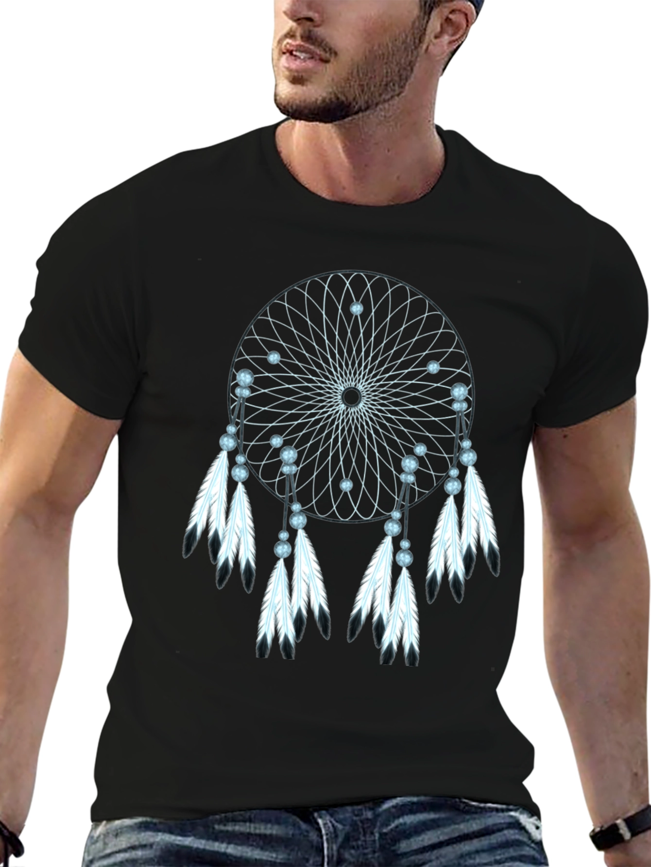 Black Dreamcatcher Graphic Tee - Boho Style view 6