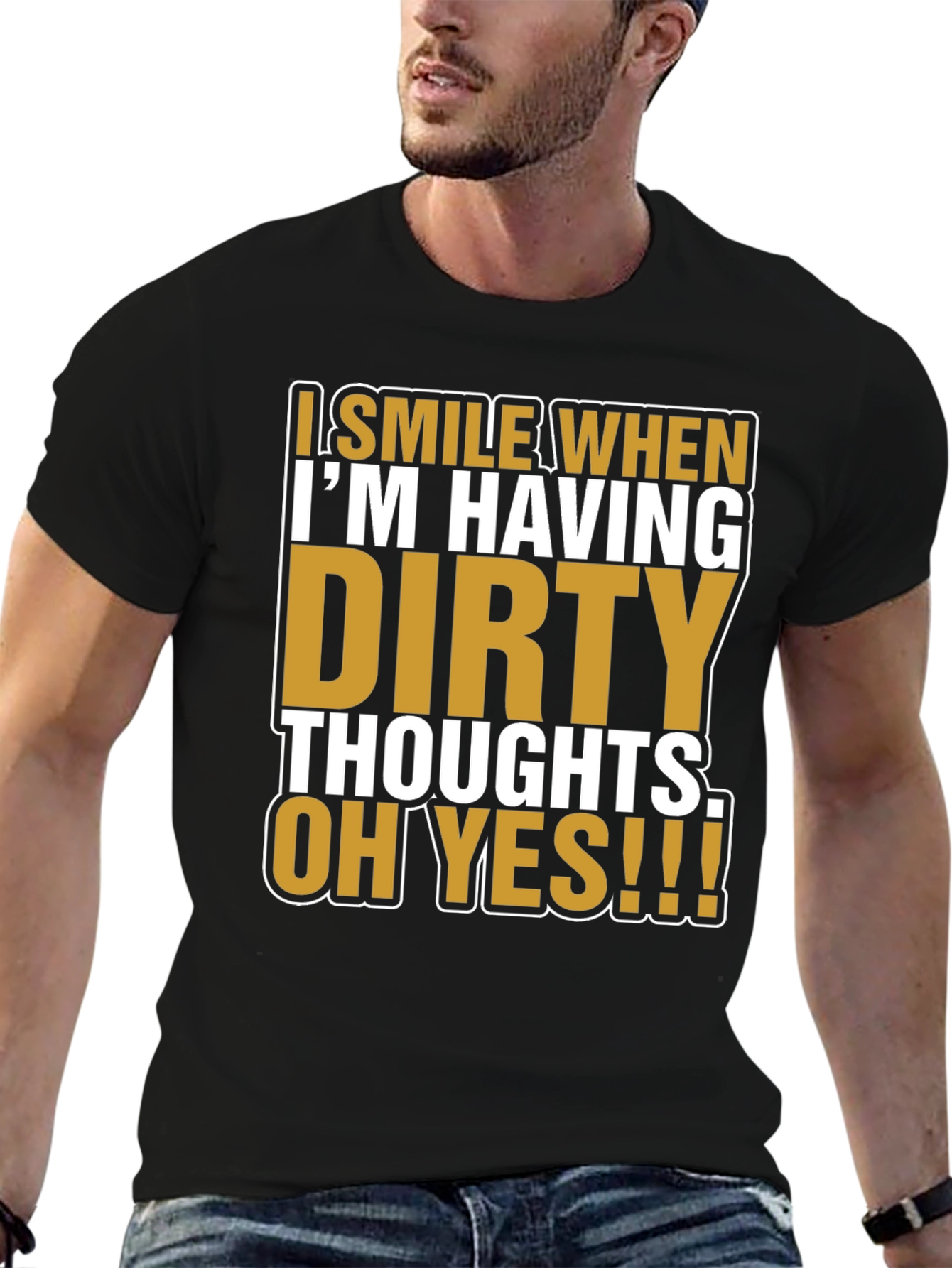 Black Dirty Thoughts T-Shirt - Funny Adult Humor Tee view 6