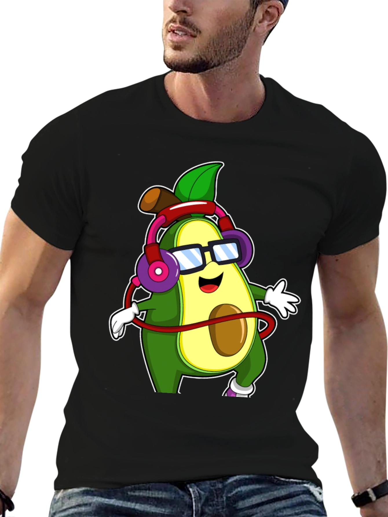 Black Avocado DJ Graphic T-Shirt view 6