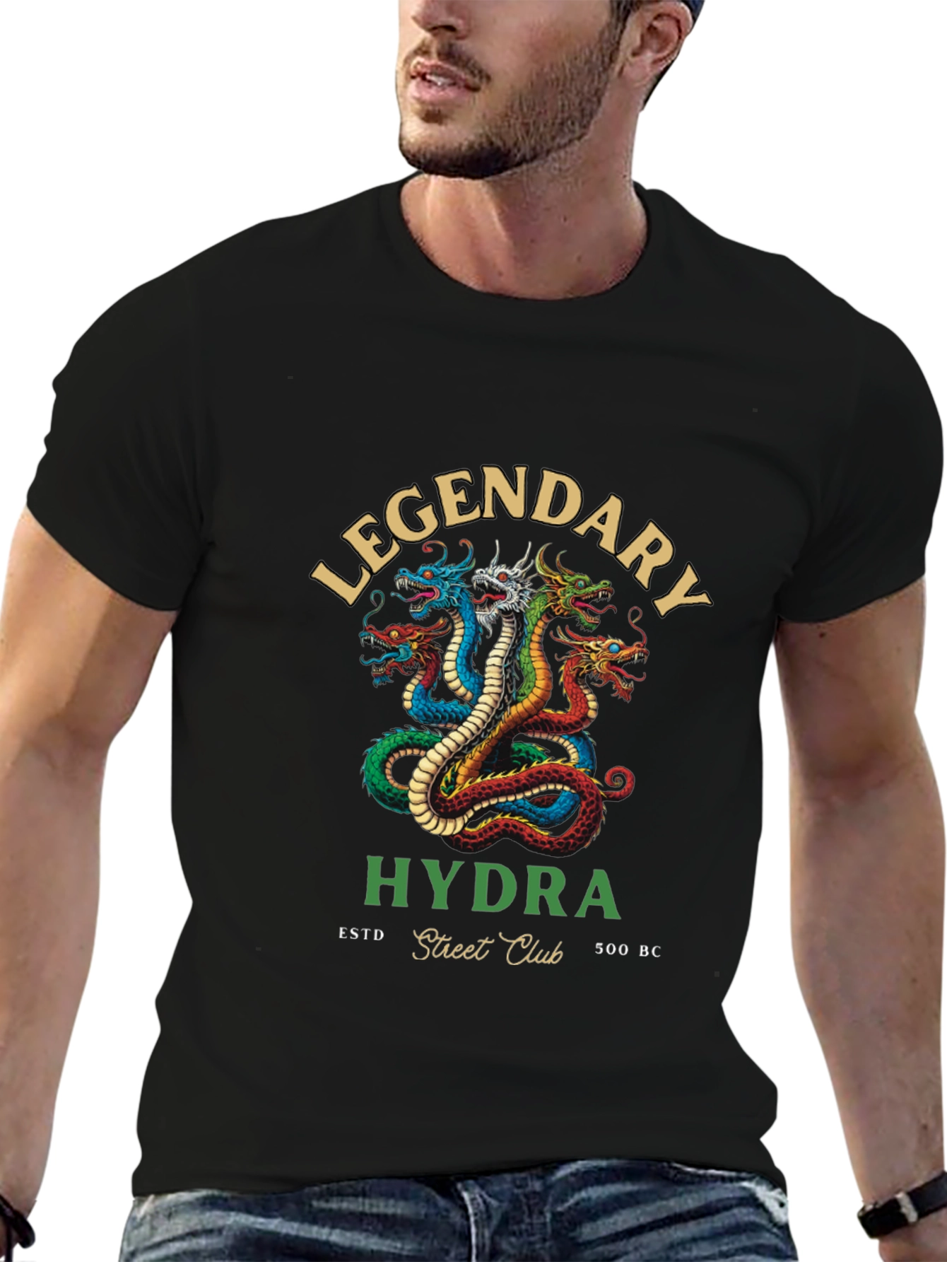 Black Legendary Hydra Street Club T-Shirt view 6