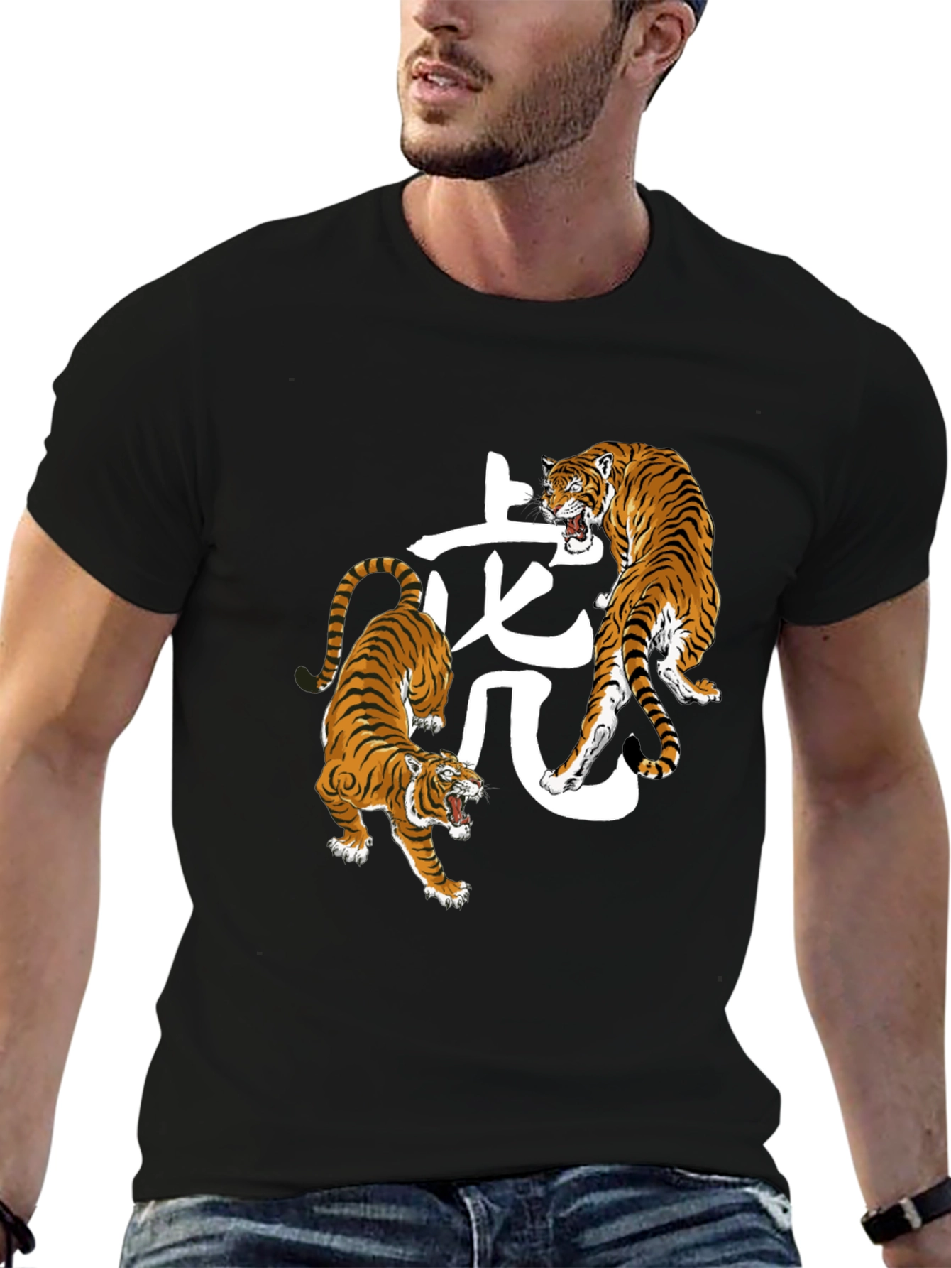 Black Tiger Graphic Tee - Stylish Animal Print Shirt view 6