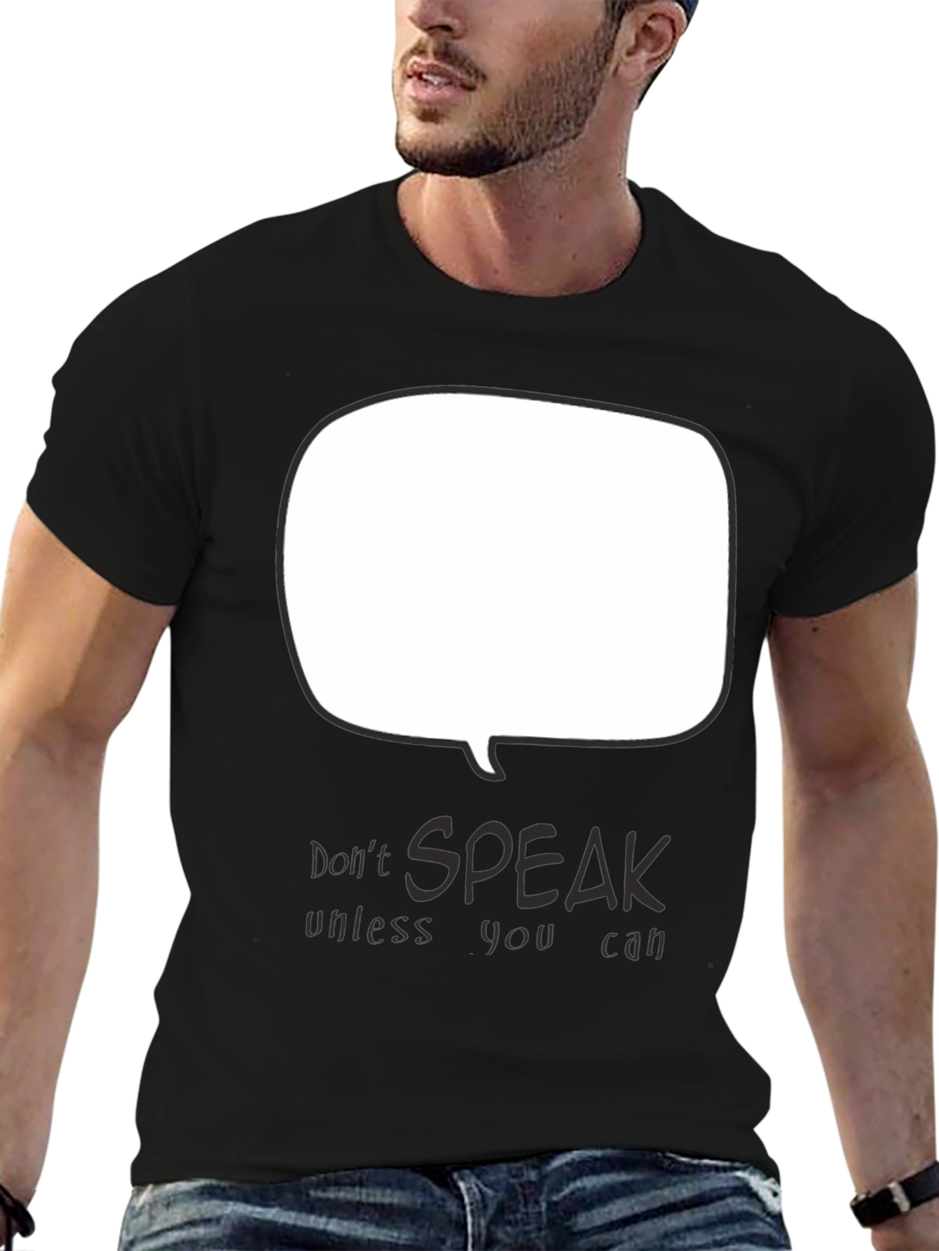 Black Don't Speak Graphic Tee - Black view 6