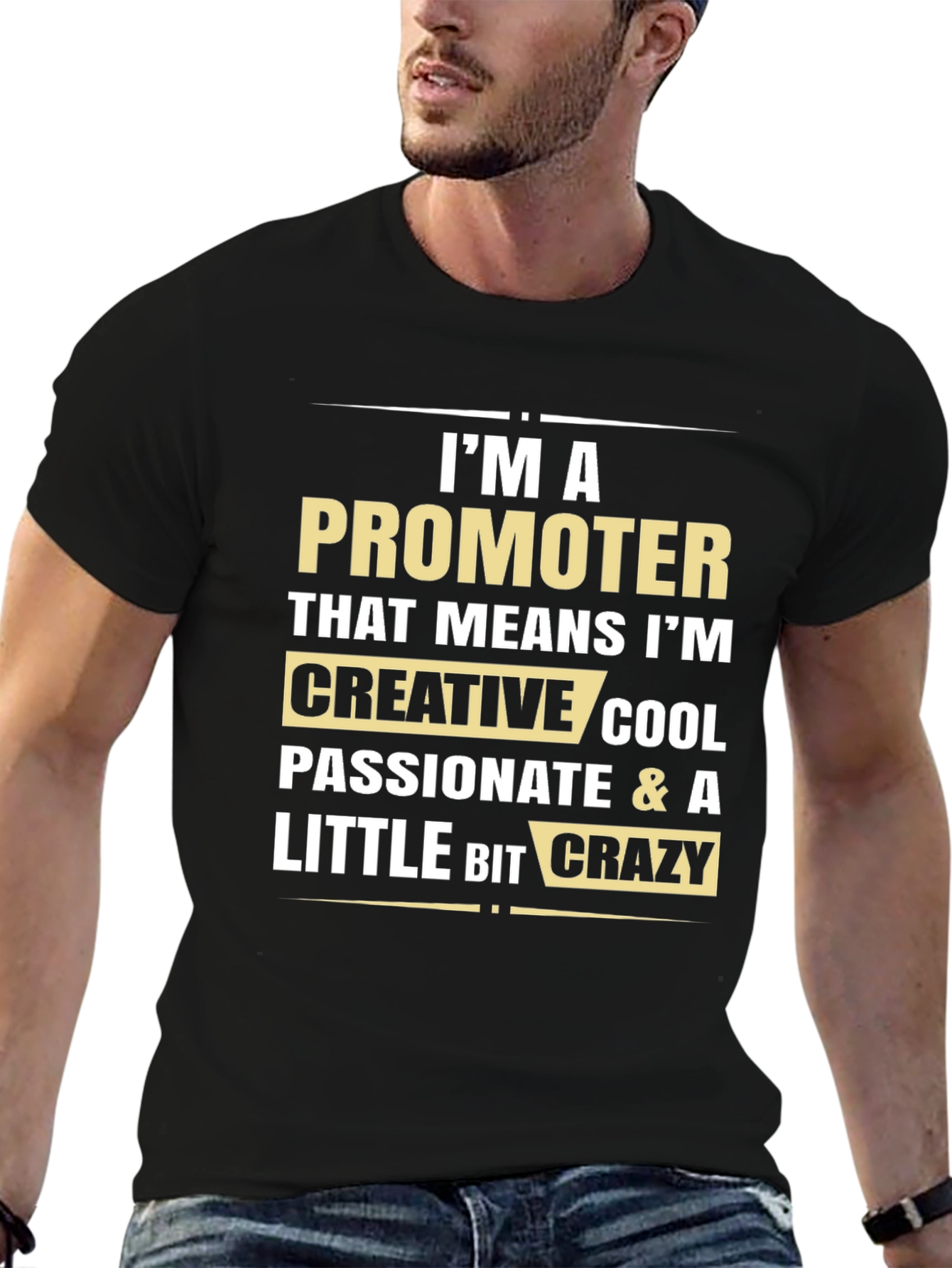Black Promoter Creative Cool Passionate T-Shirt view 6