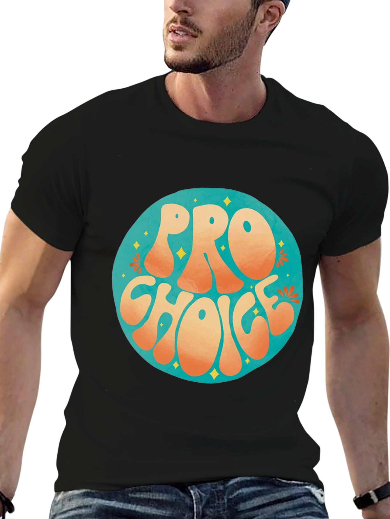 Pro Choice Retro Graphic Tee - Black Cotton T-Shirt - 6