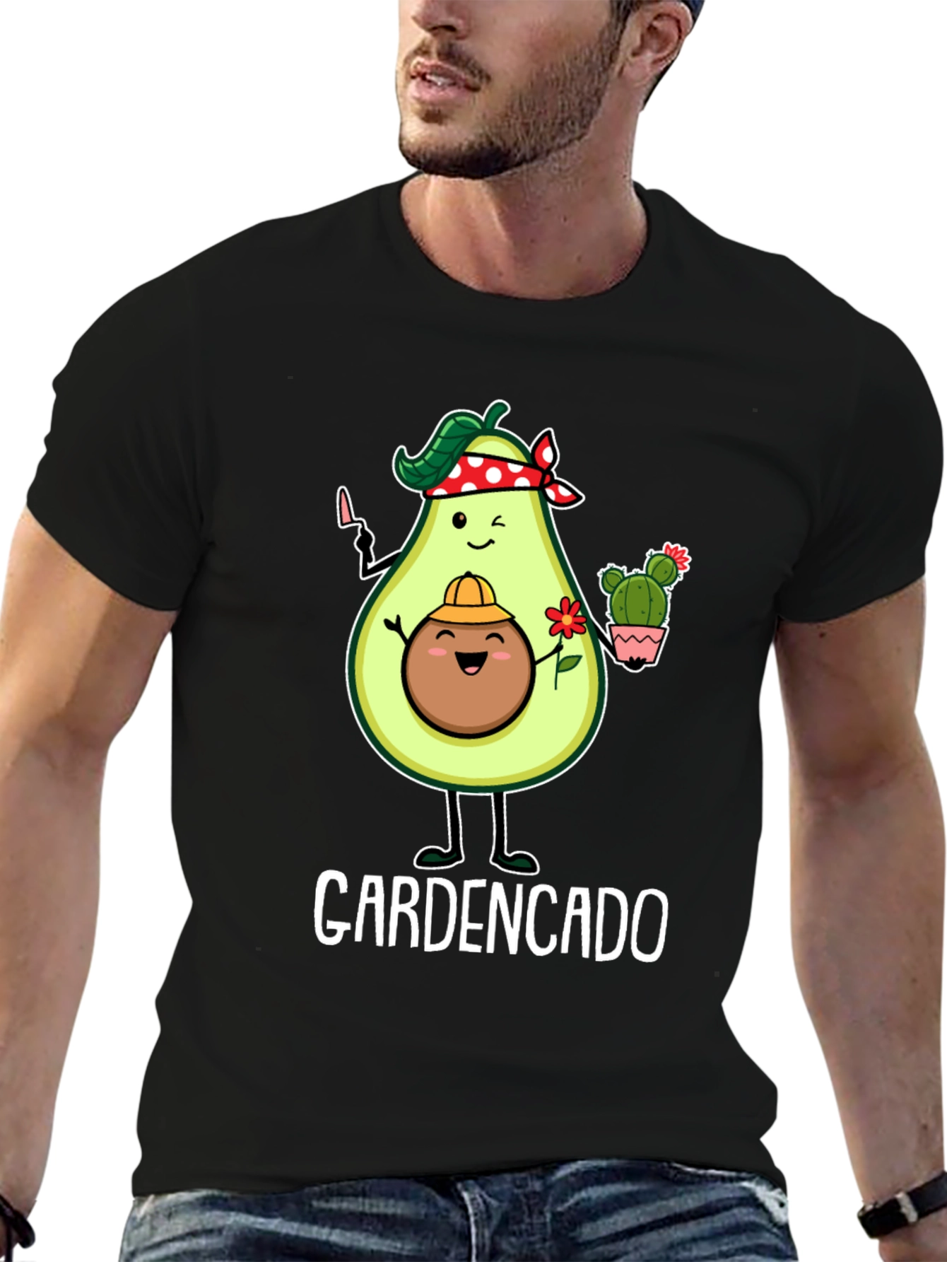 Black Gardencado Avocado Gardener T-Shirt view 6