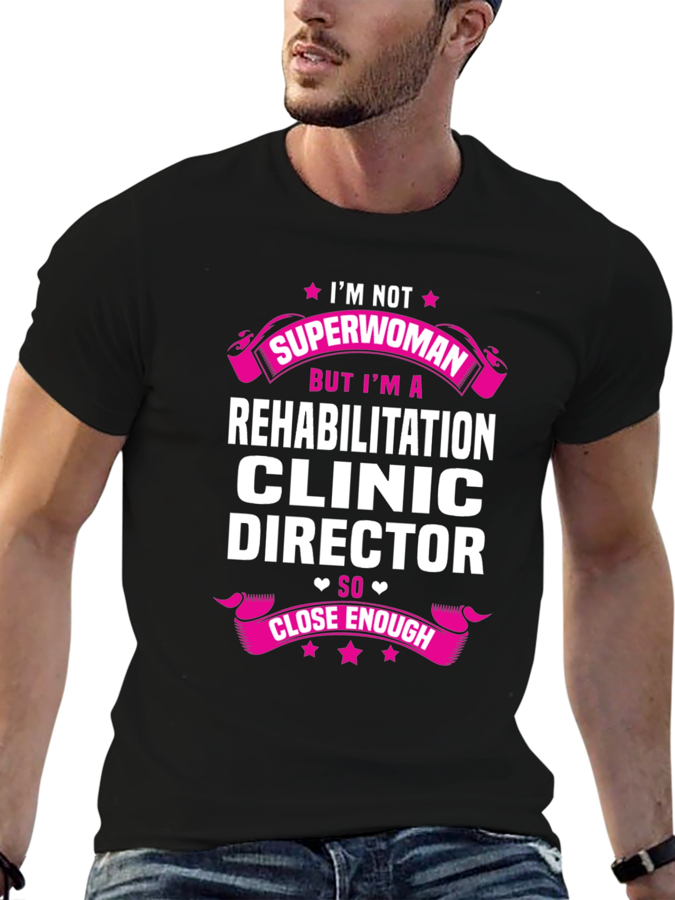 Black Rehabilitation Clinic Director Graphic Tee view 6