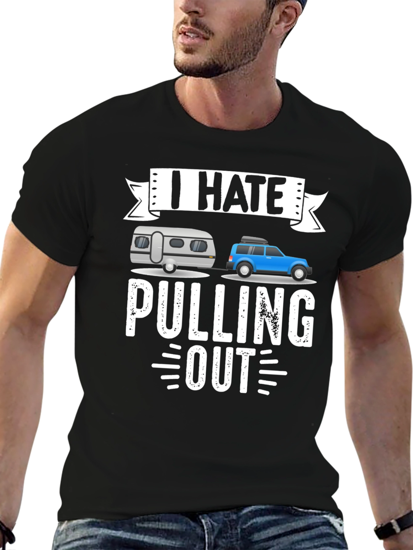Black I Hate Pulling Out T-Shirt view 6