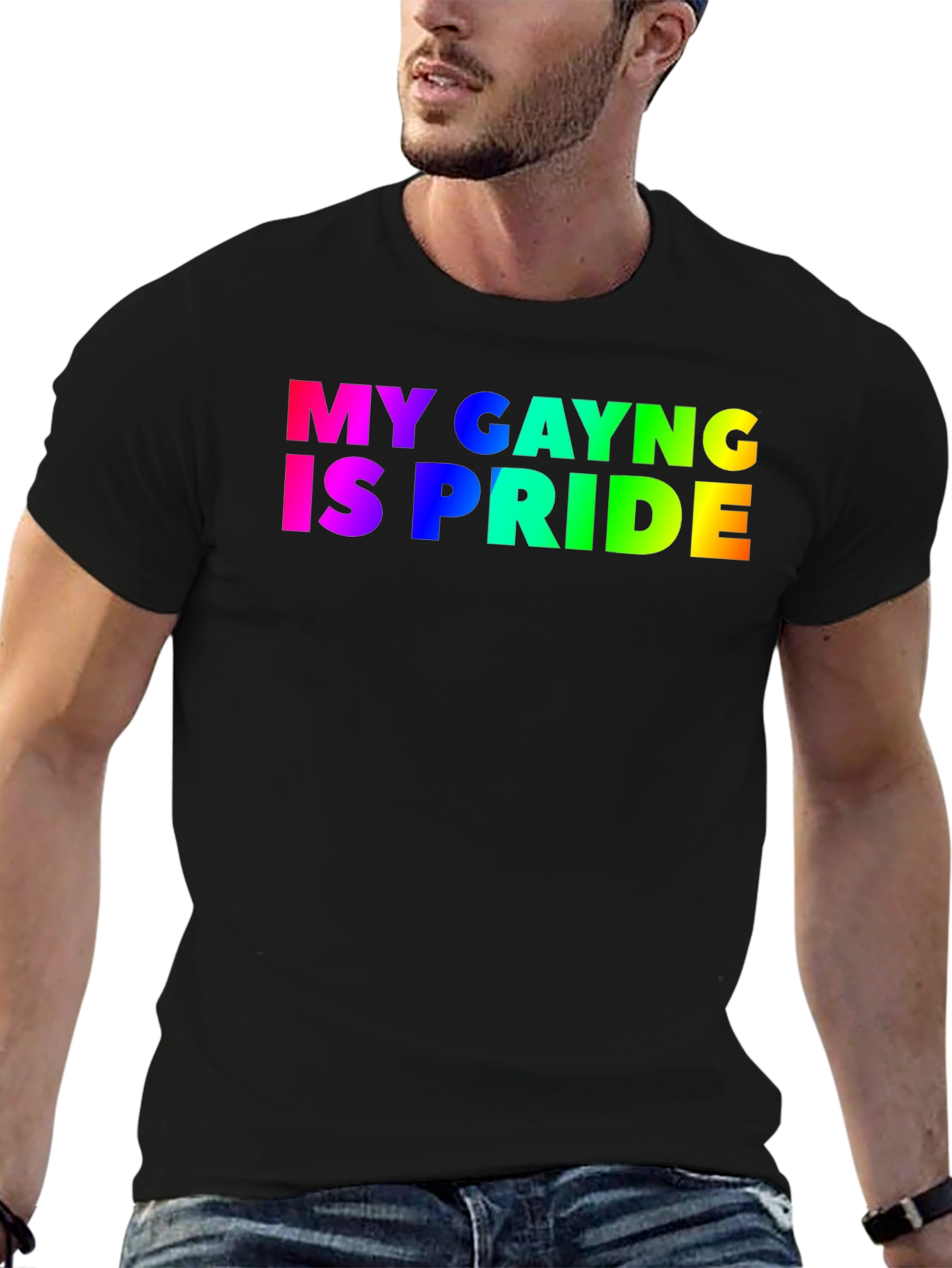 Black My Gayng Is Pride T-Shirt - Black LGBT Tee view 6