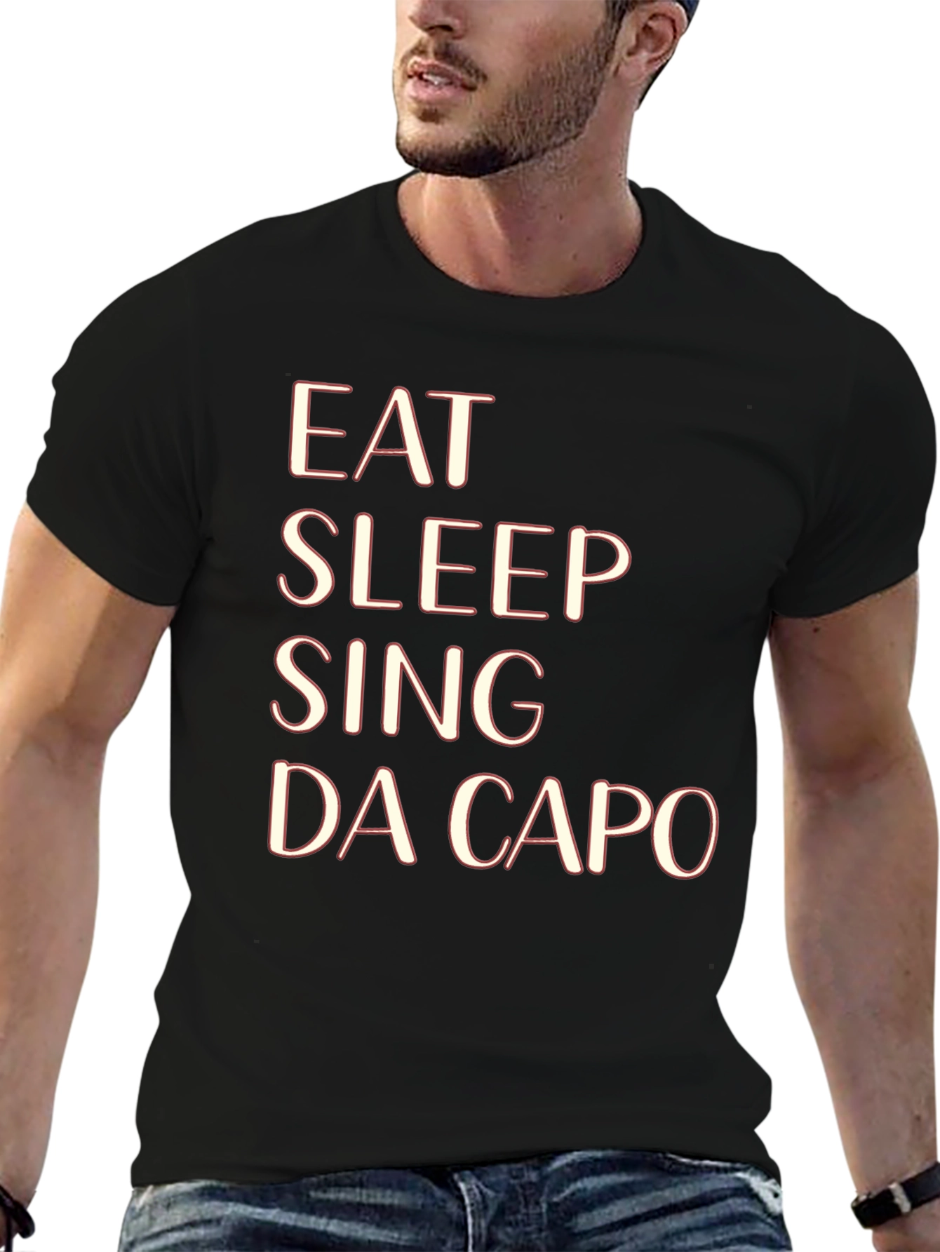 Black Eat Sleep Sing Da Capo Black T-Shirt view 6