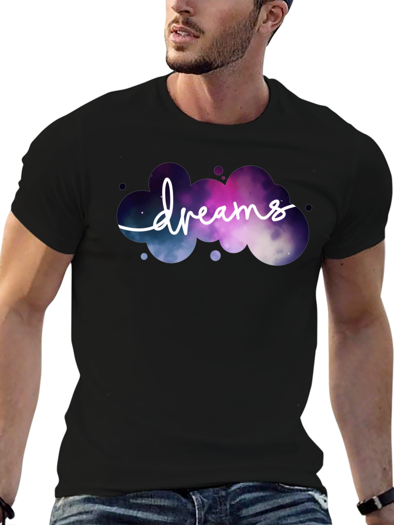 Black Dream Cloud Graphic T-Shirt - Unique Design view 6