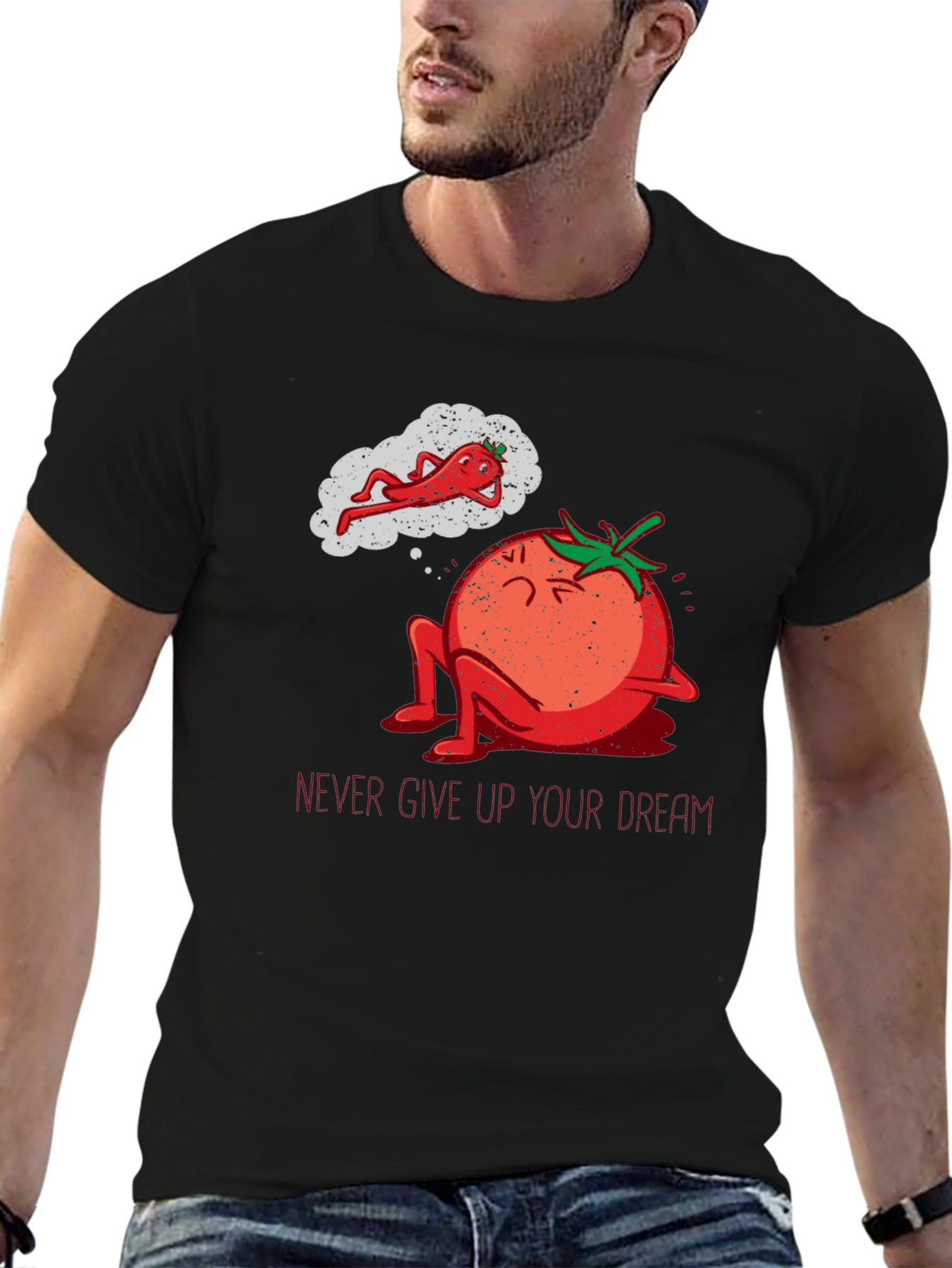 Black Tomato Dreamer Graphic T-Shirt - Never Give Up! view 6