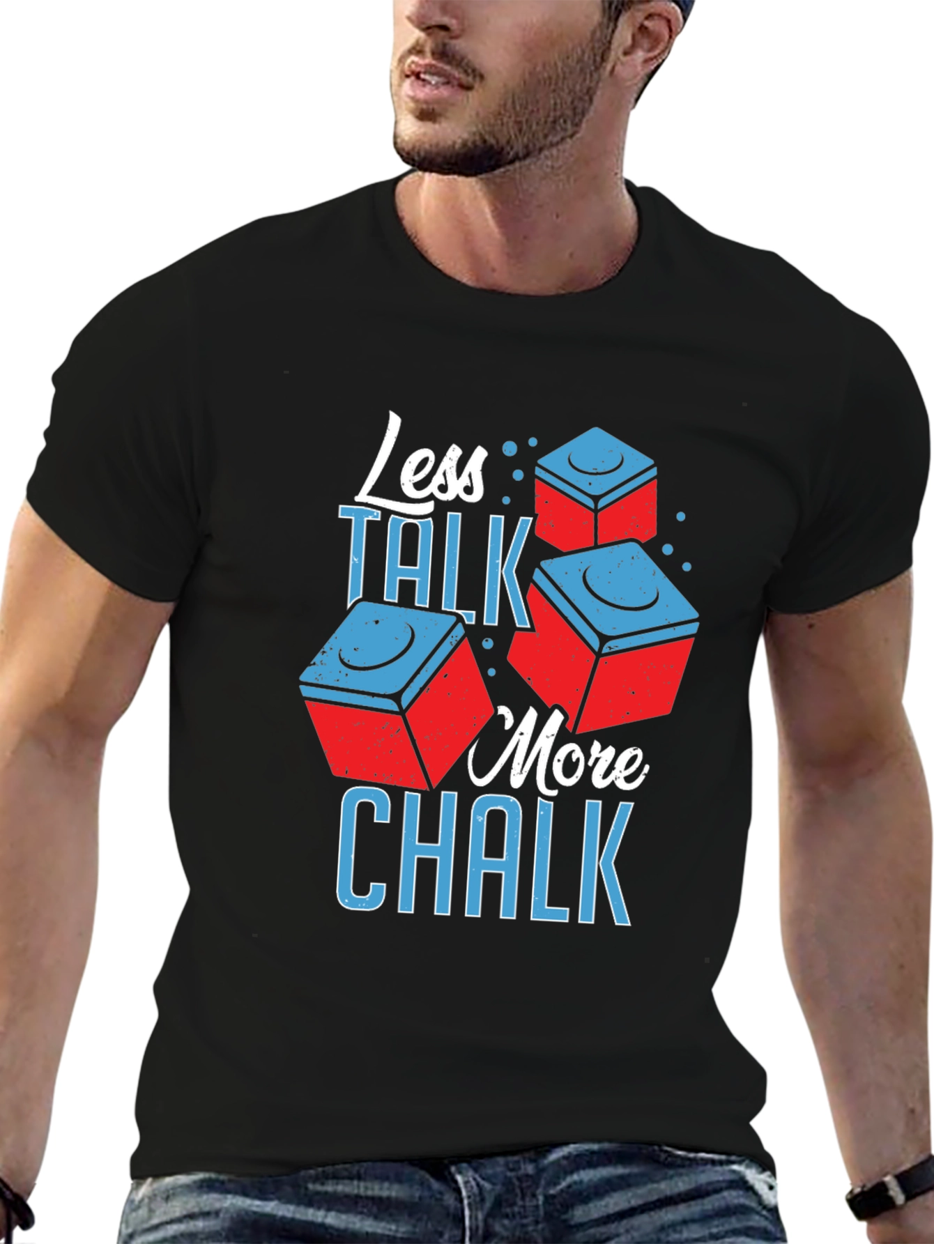 Less Talk More Chalk T-Shirt Pool Billiards  - 6