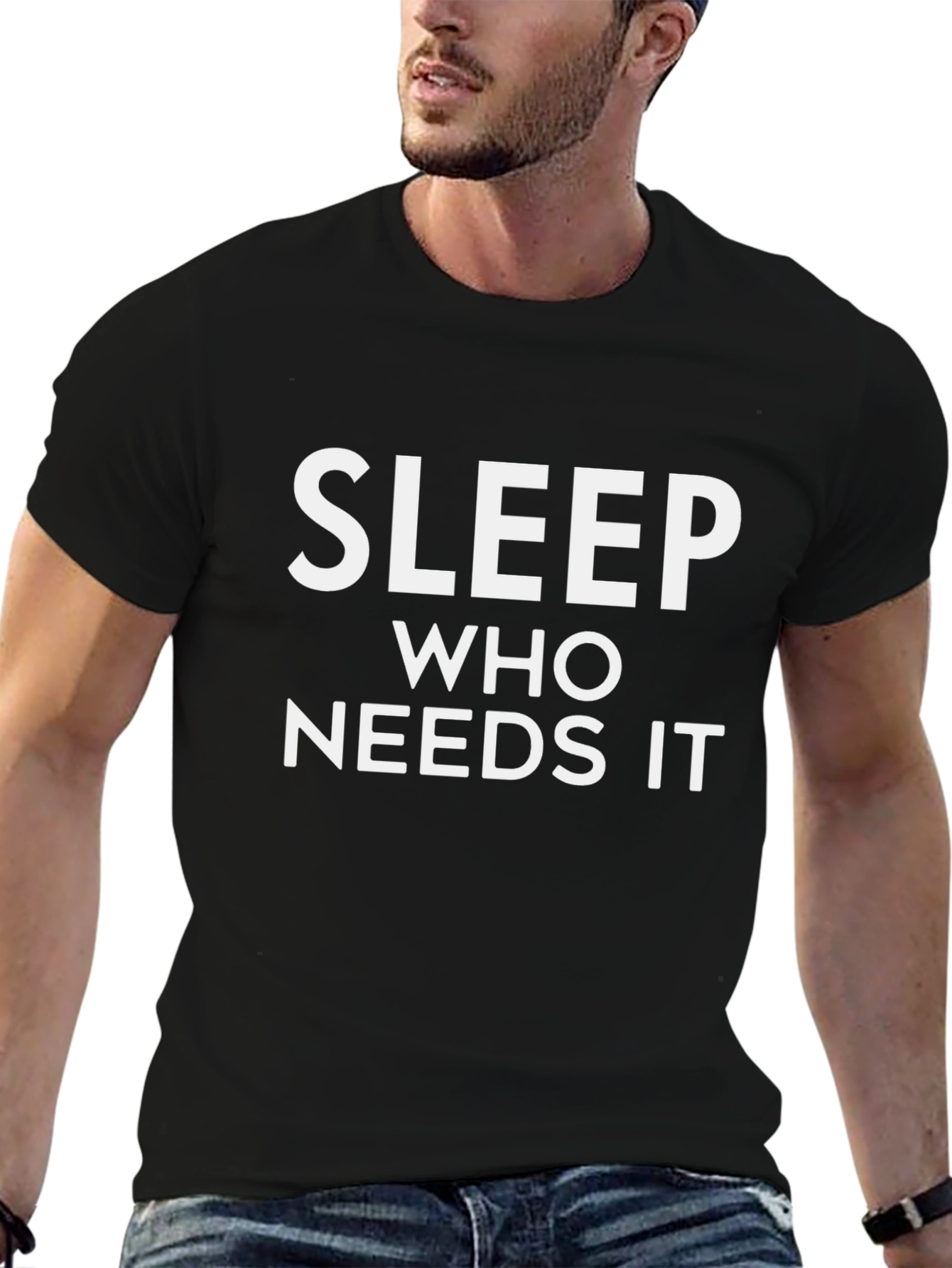 Black Sleep Who Needs It T-Shirt view 6