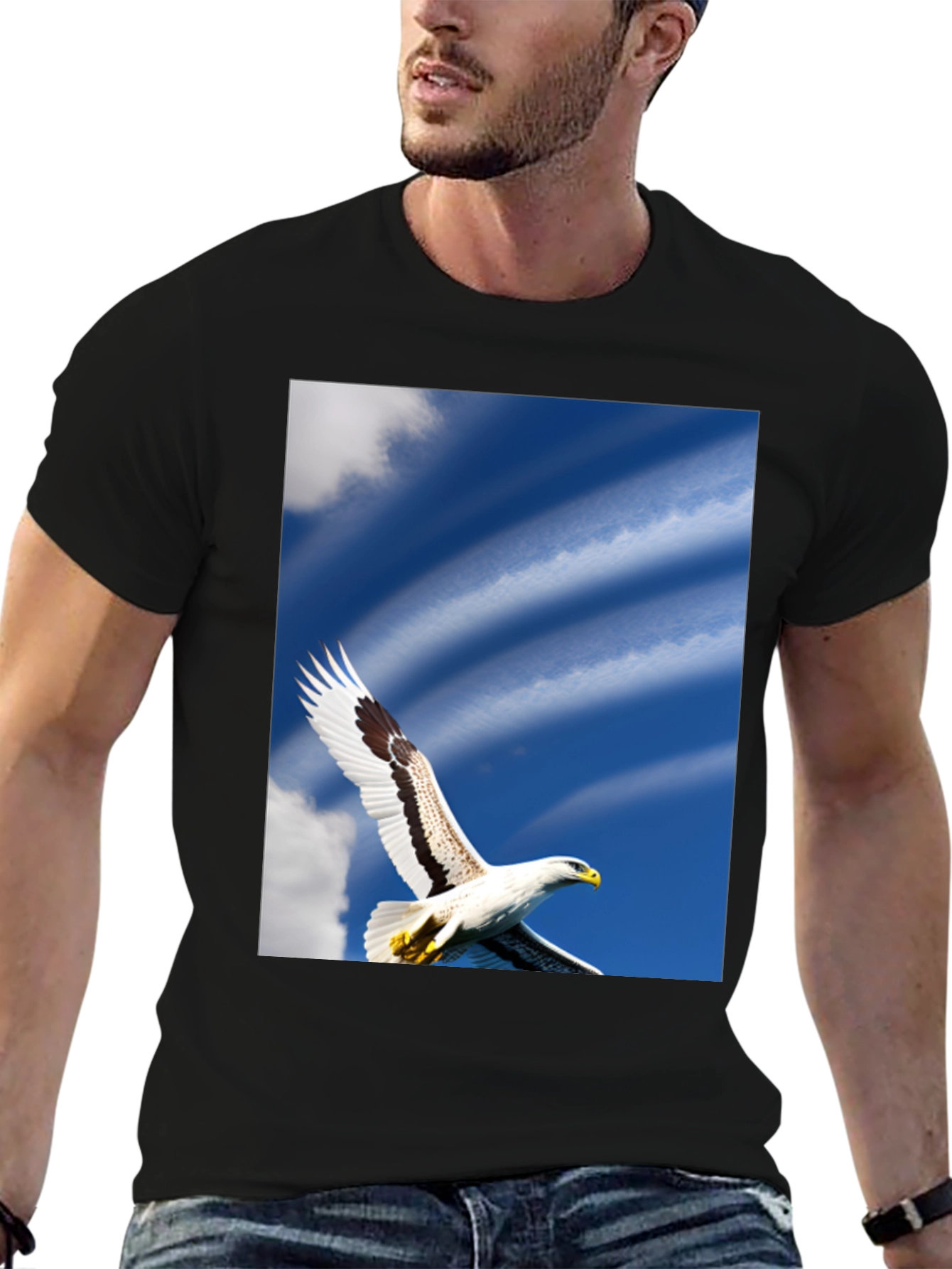 Black Eagle Sky Graphic Tee - Soaring Freedom view 6