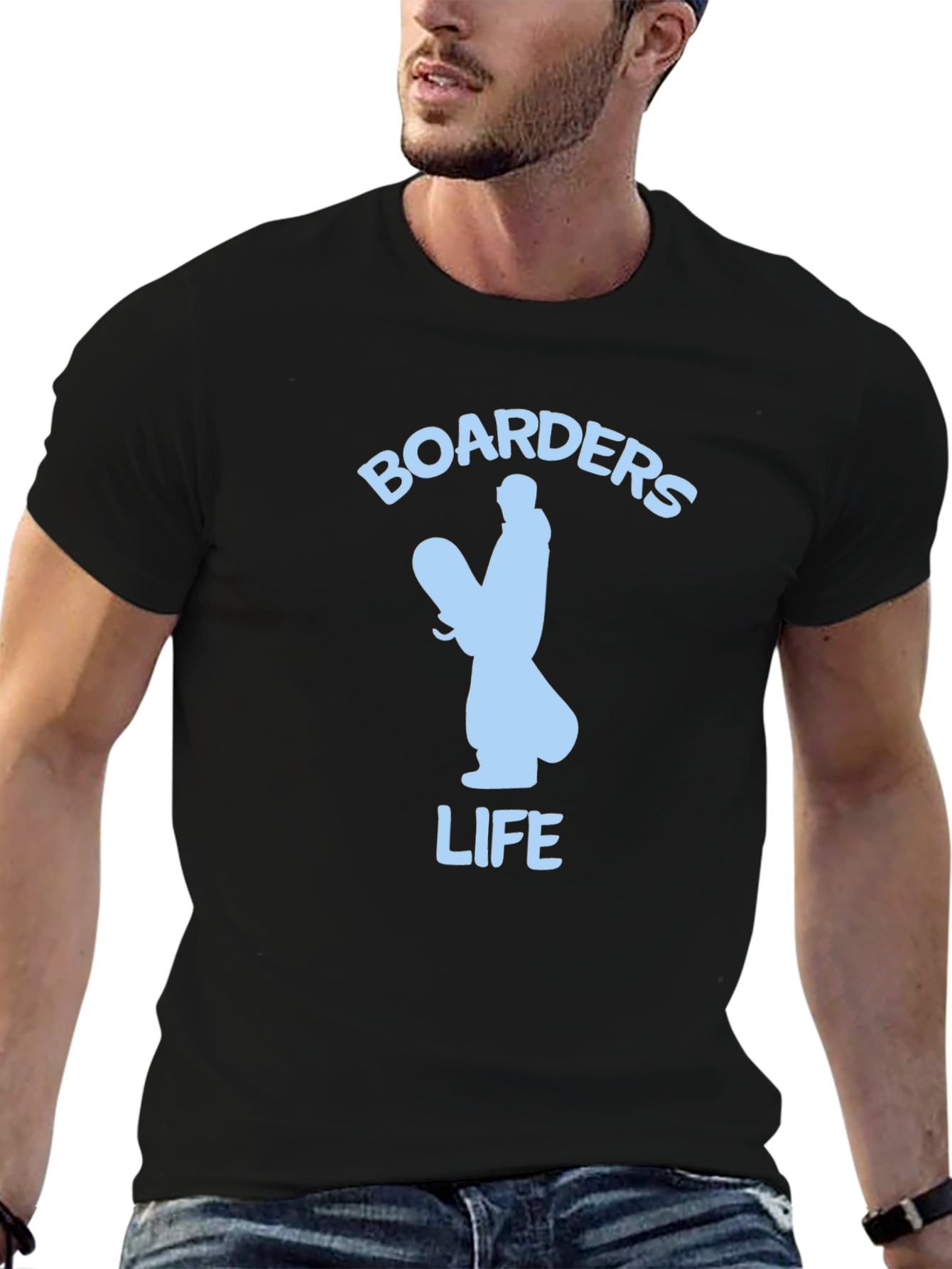 Black Boarders Life Graphic Tee - Snowboarder Apparel view 6