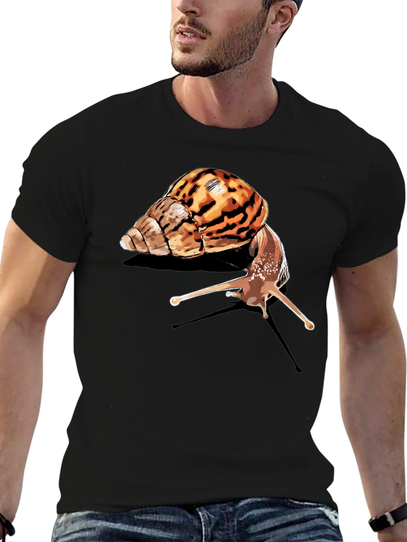 Black Snail Graphic Tee - Unique Animal Lover Design view 6