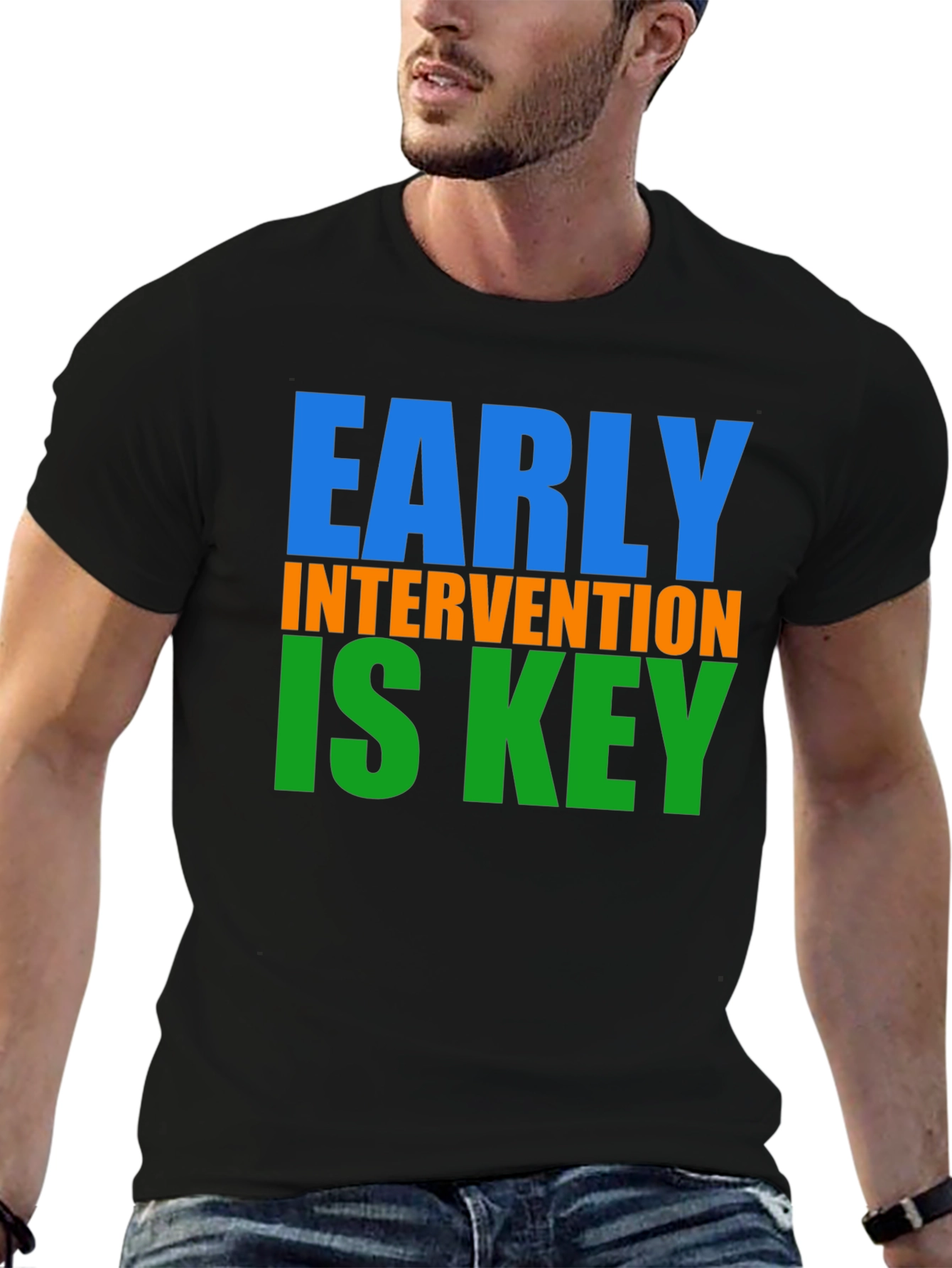 Black Early Intervention is Key T-Shirt view 6