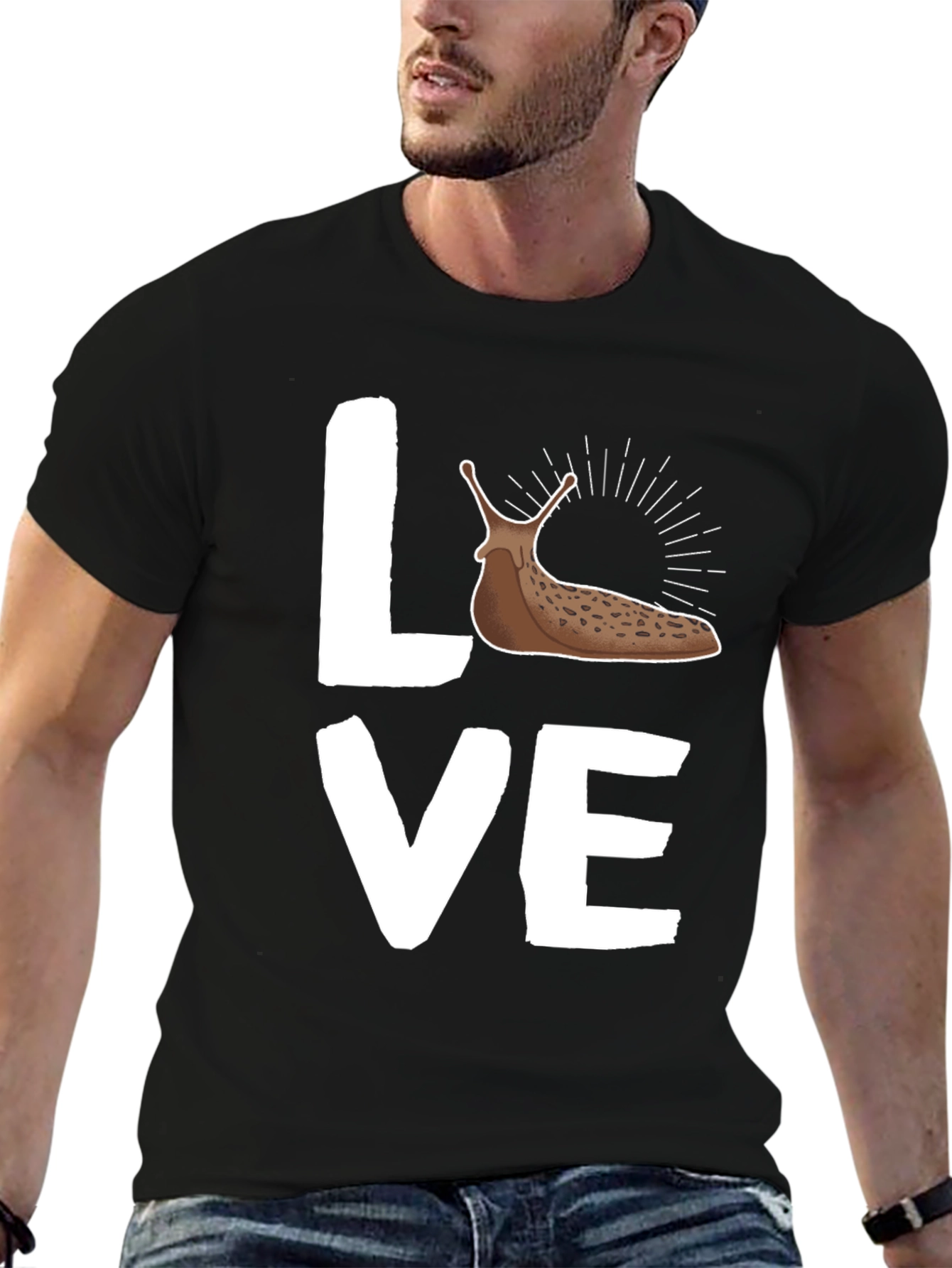 Black Love Slug Graphic T-Shirt view 6