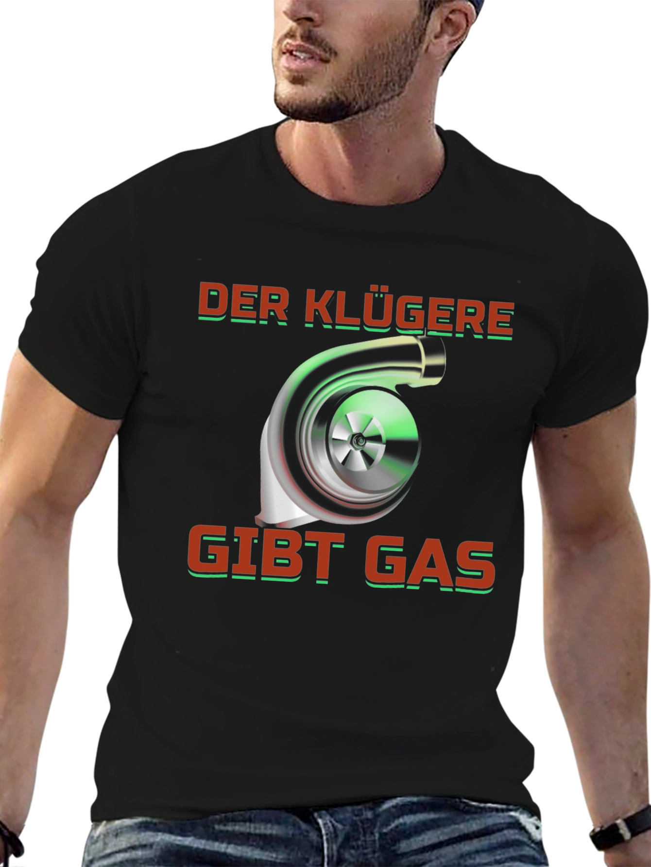 Der Klügere Gibt Gas T-Shirt - Turbo Car Enthusiast Tee - 6