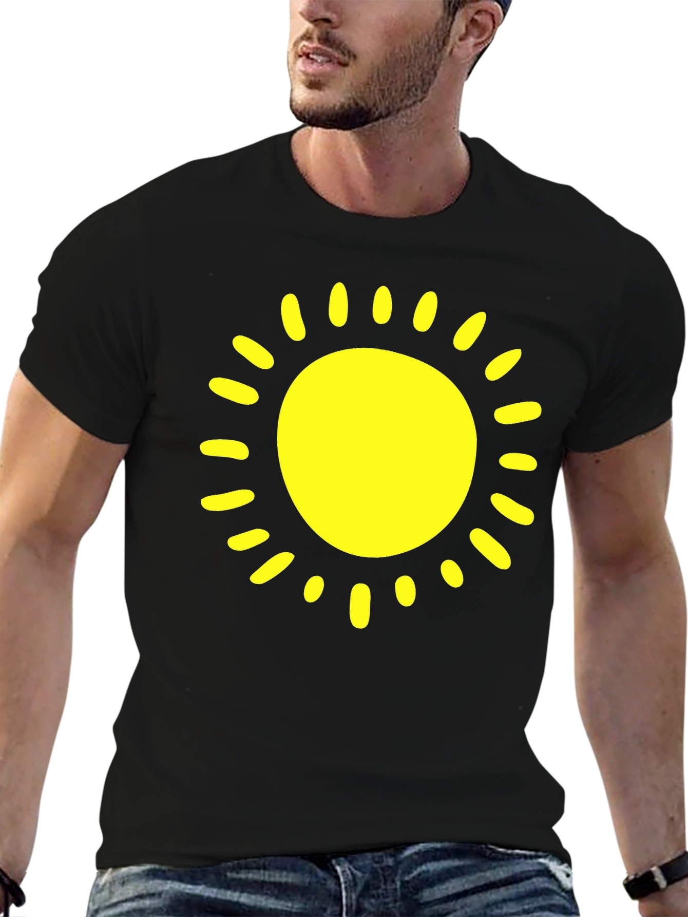 Black Sunshine Graphic Black T-Shirt | Summer Vibes view 6