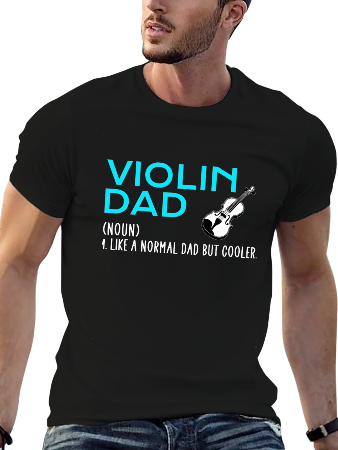 Violin Dad T-Shirt - Cool Musician Father Tee - 6