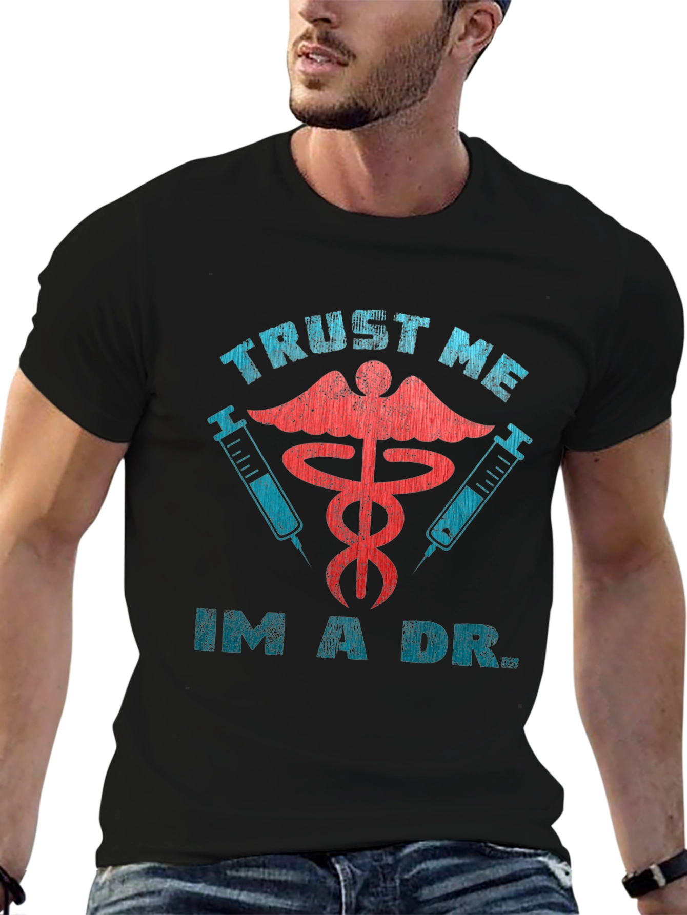 Black Trust Me I'm A Dr. Black Graphic Tee view 6