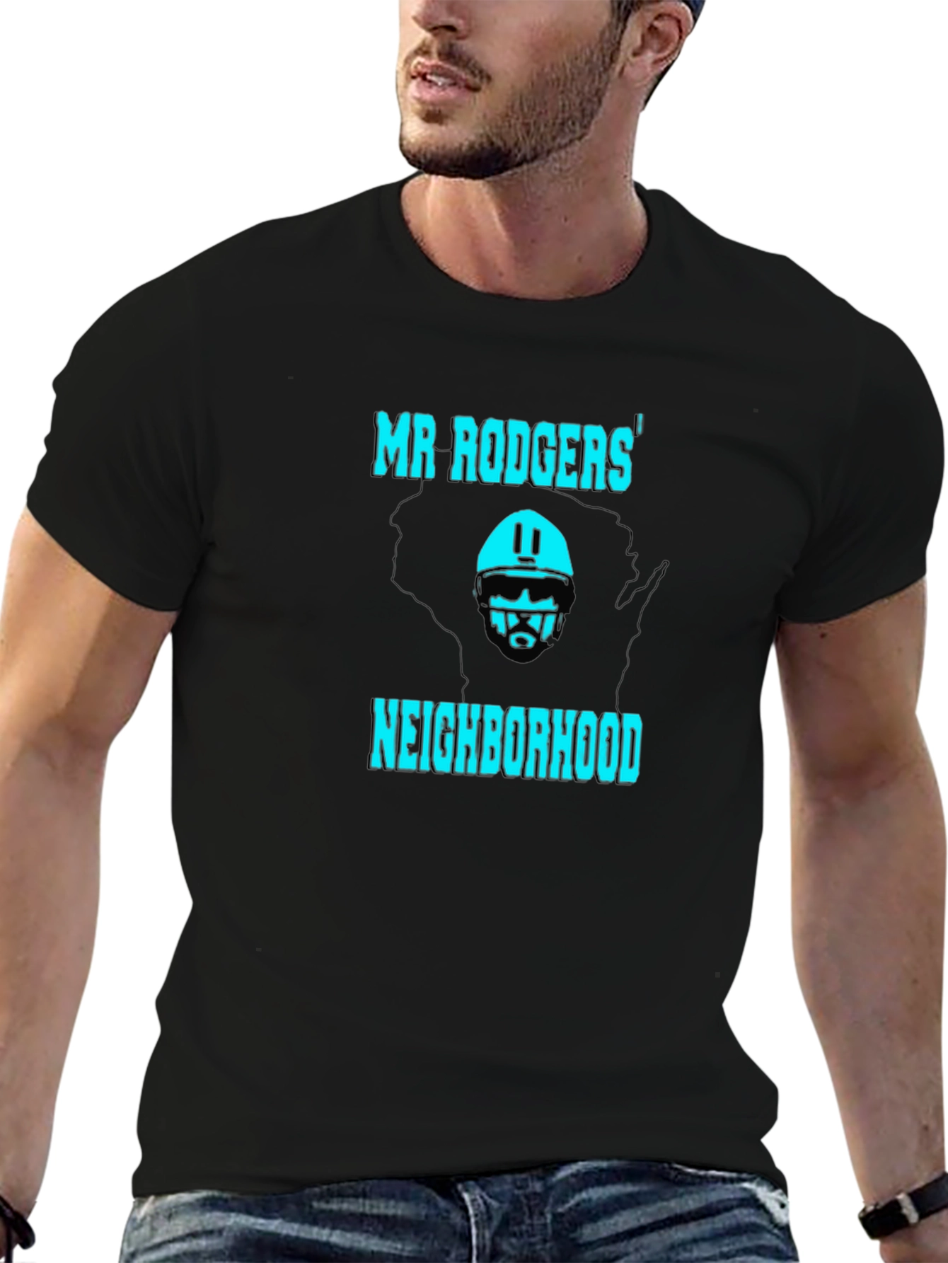 Black Mr. Rodgers' Neighborhood Tee view 6