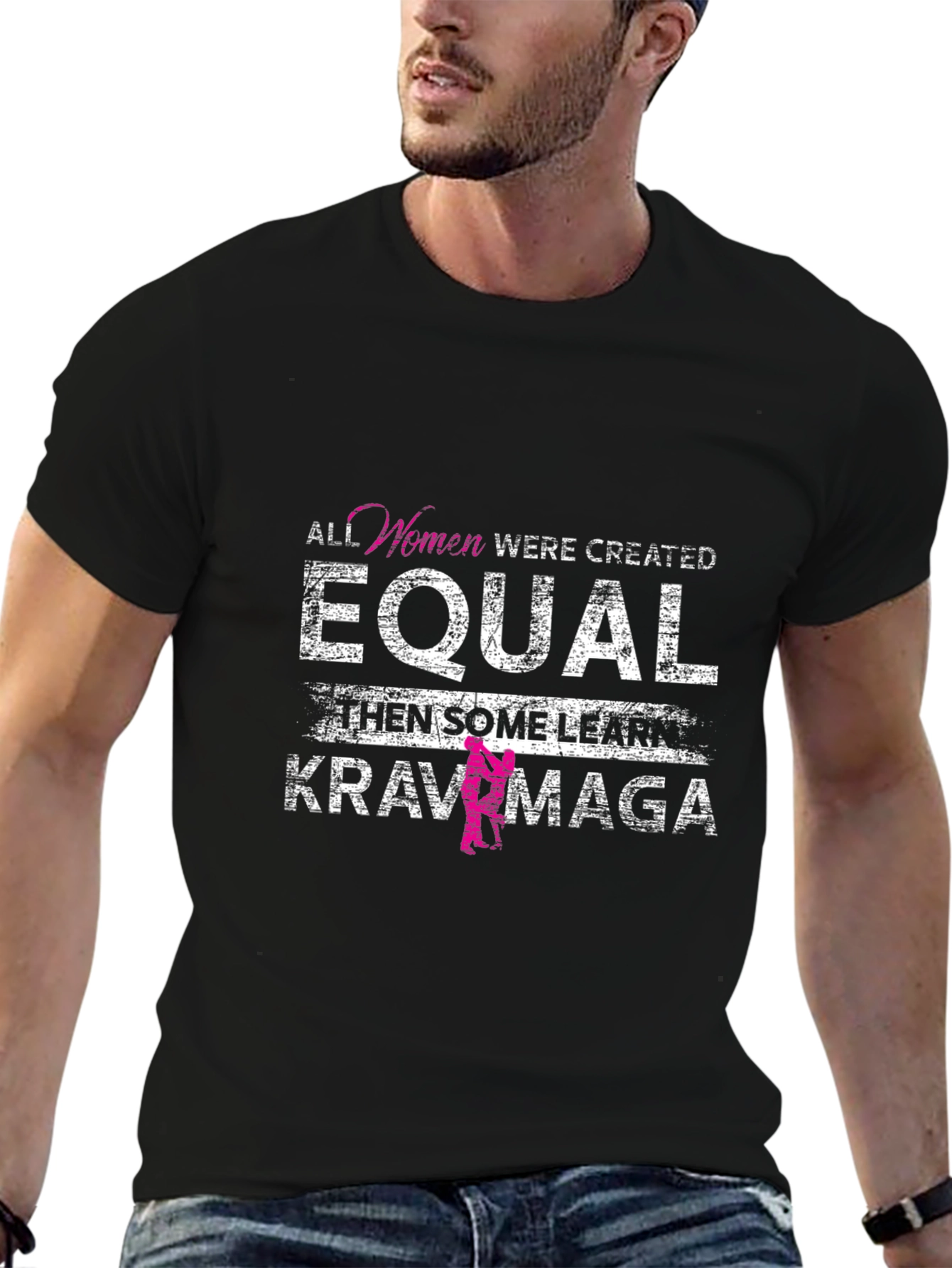 Black Equal Krav Maga Women's Black T-Shirt view 6