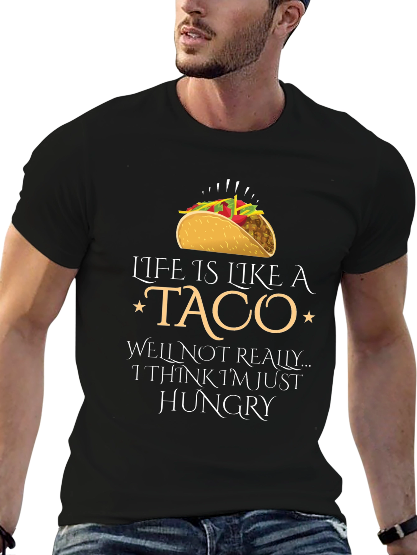 Black Life is Like a Taco Graphic Tee - Hungry T-Shirt view 6