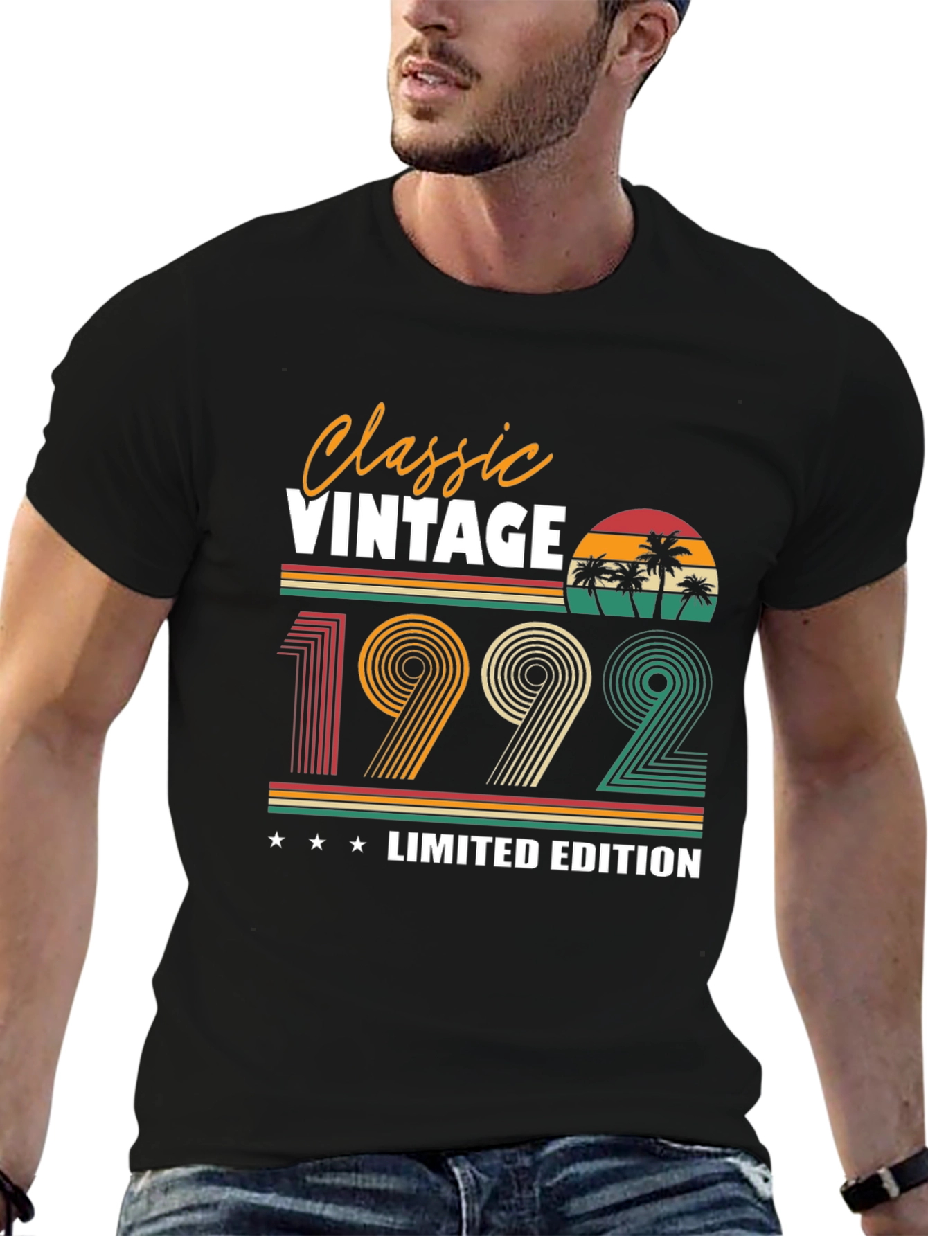 Black Classic Vintage 1992 Limited Edition T-Shirt view 6