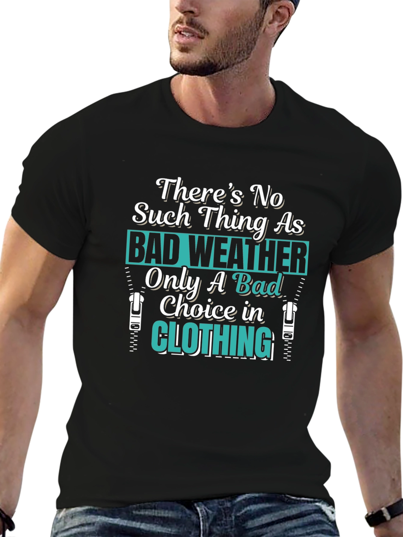 Black Bad Weather Choice in Clothing T-Shirt view 6