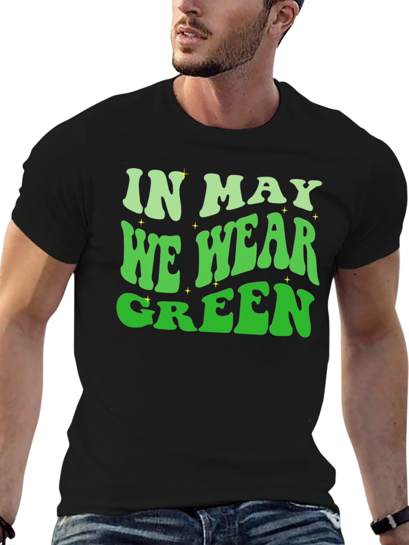 Black In May We Wear Green T-Shirt view 6