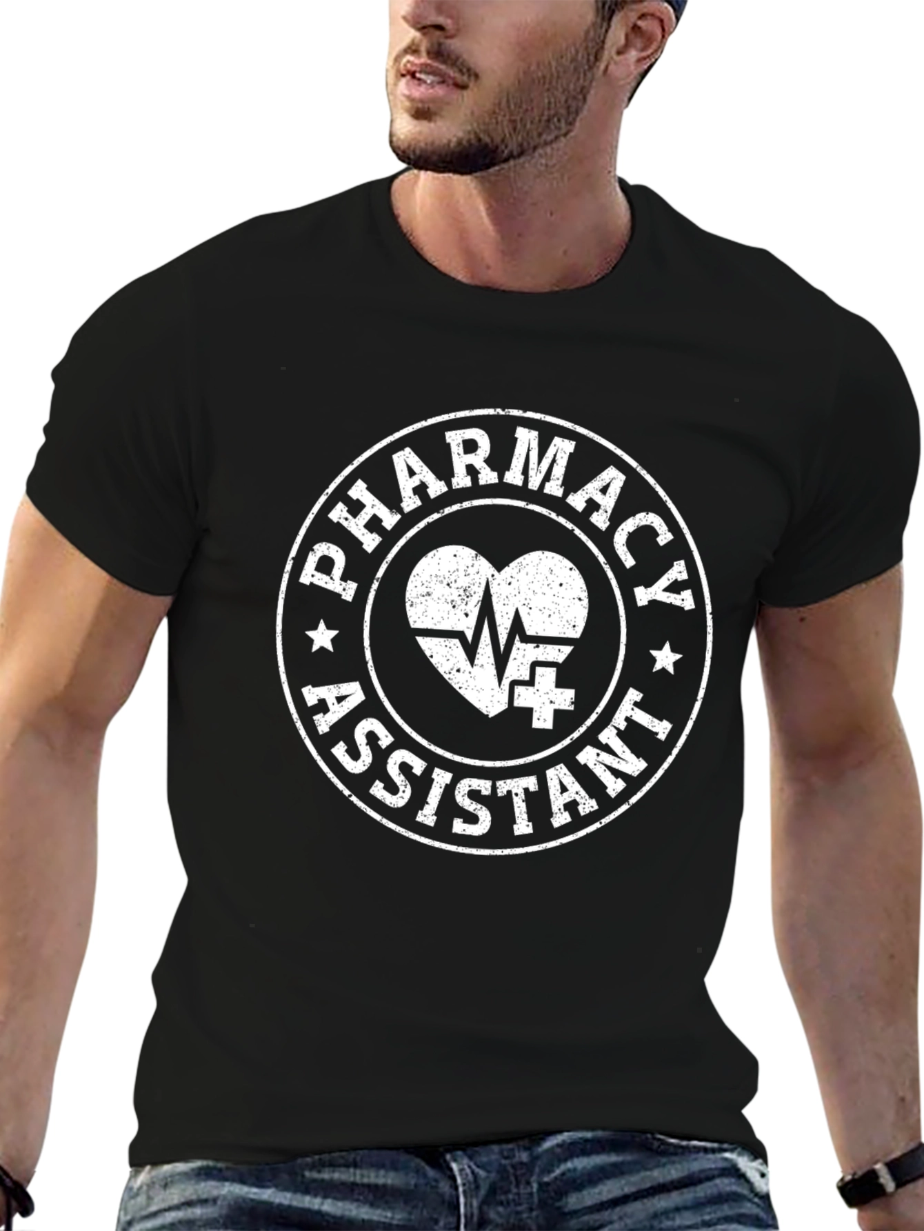 Black Pharmacy Assistant Graphic T-Shirt view 6