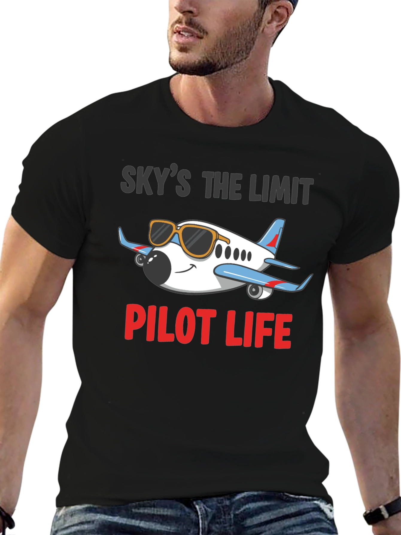 Pilot Life Tee - Sky's the Limit Graphic T-Shirt - 6