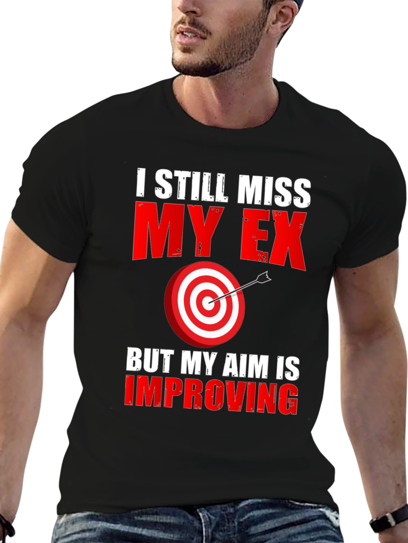 Black I Still Miss My Ex T-Shirt - Funny Graphic Tee view 6