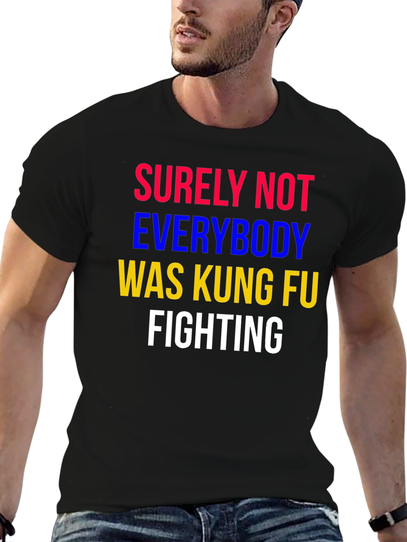 Black Kung Fu Fighting Graphic T-Shirt view 6
