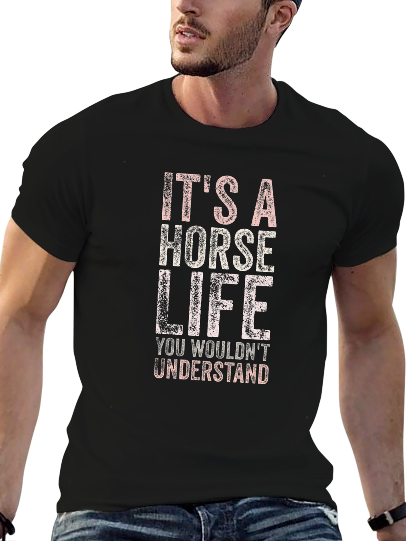 Black It's a Horse Life T-Shirt - You Wouldn't Understand view 6