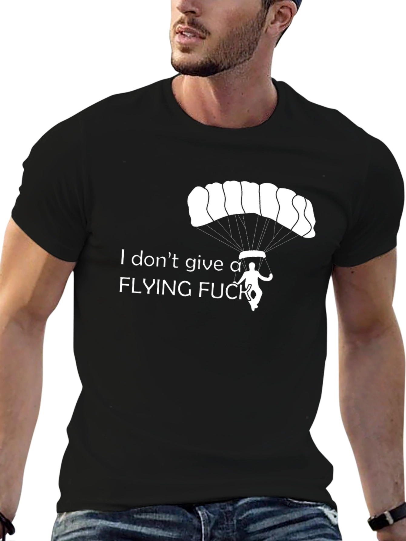 Black I Don't Give a Flying F*ck T-Shirt view 6