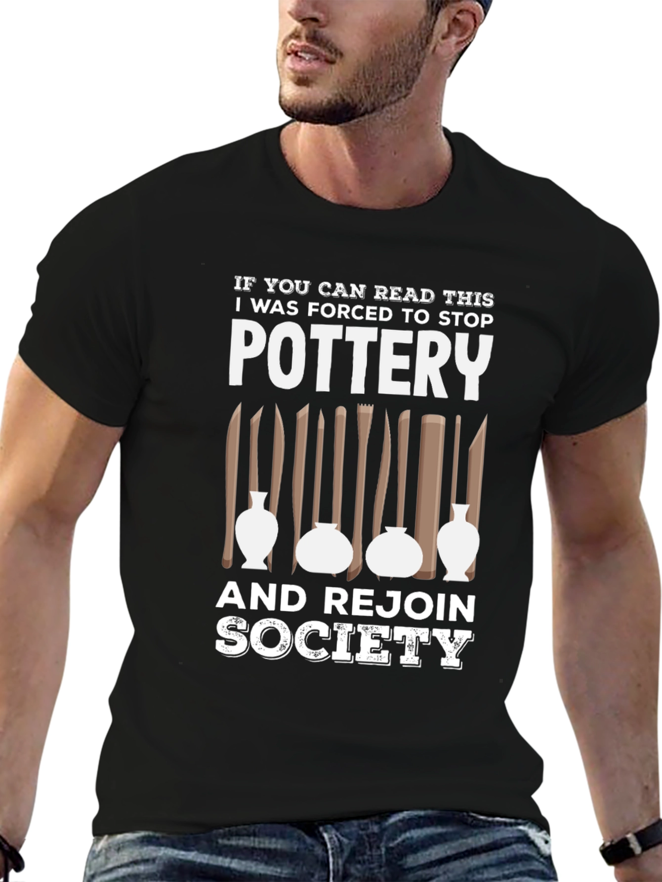 Black Pottery Lover T-Shirt - If You Can Read This... view 6