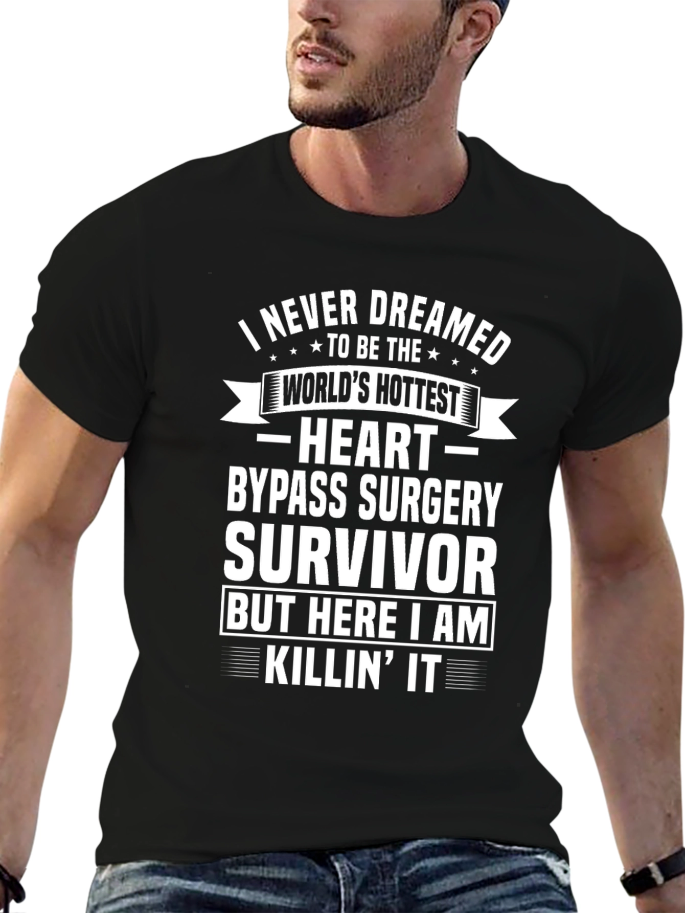 Black Heart Bypass Survivor T-Shirt - Hottest in the World view 6