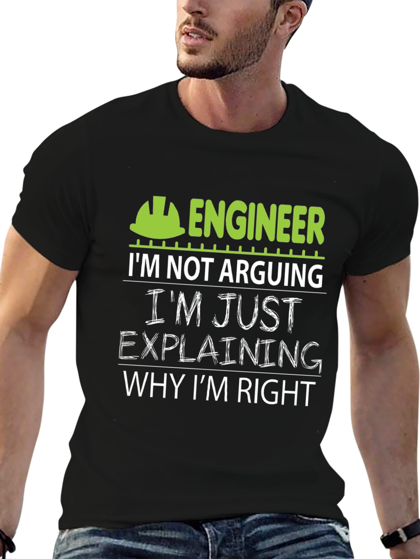Black Engineer Explaining Humor T-Shirt view 6
