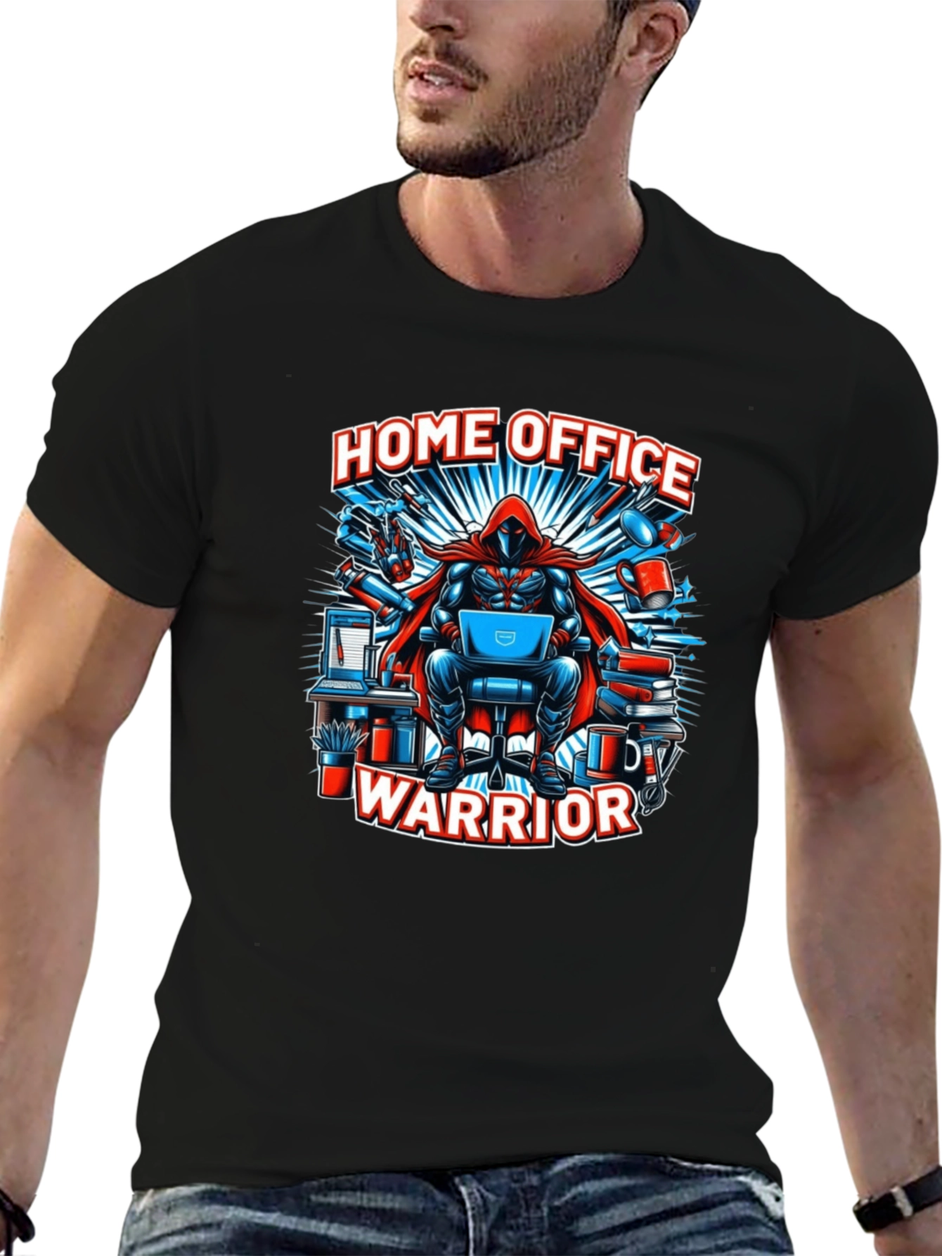Home Office Warrior T-Shirt - Gamer Geek Tee - 6