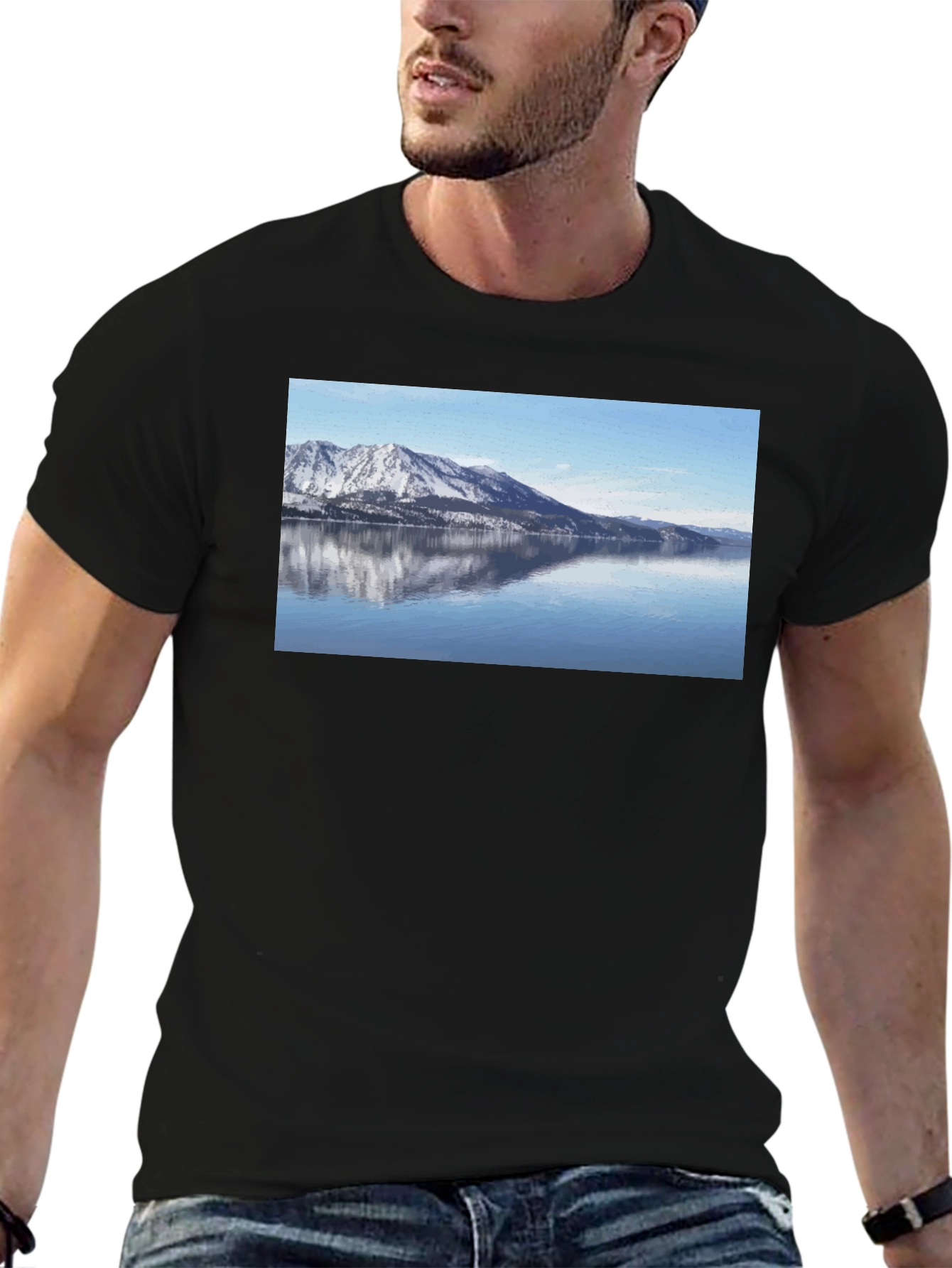 Black Mountain Lake View Graphic Tee view 6